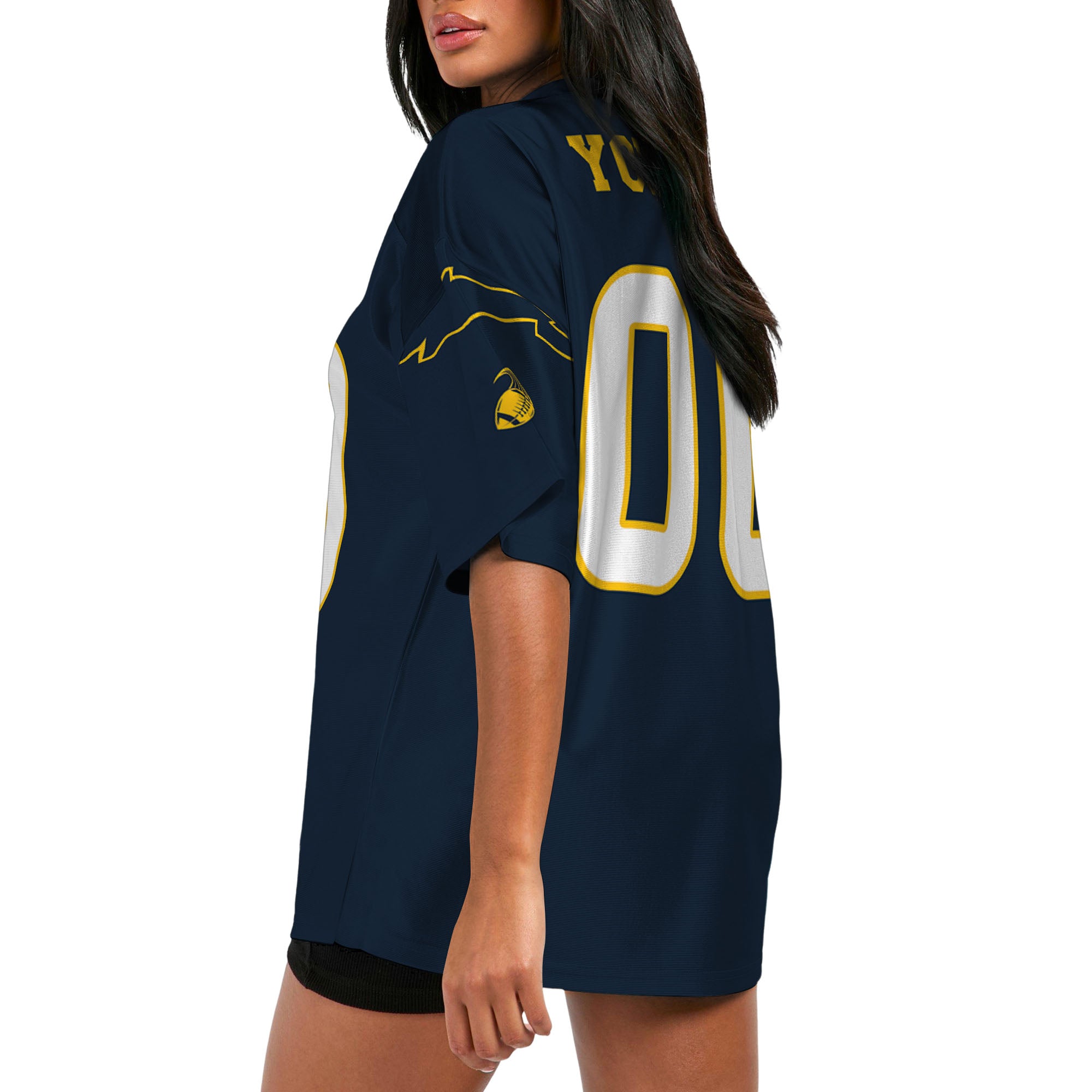Custom-Famous-Team-Super-Charger-Sport-Classic-Dark-Blue-Football-Jersey--I3