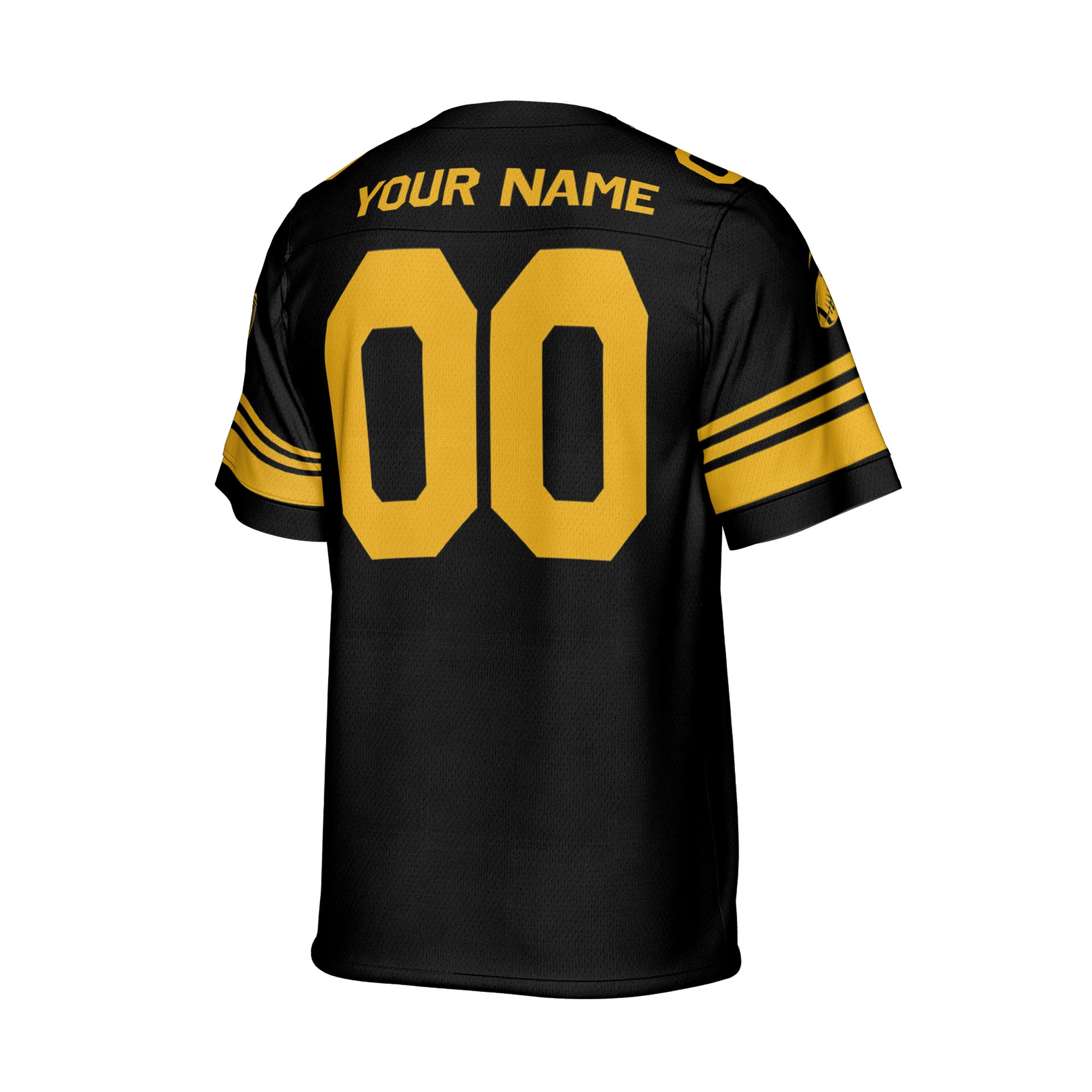 Custom-Famous-Team-Super-Star-All-Black-Steeler-Football-Jersey--I3