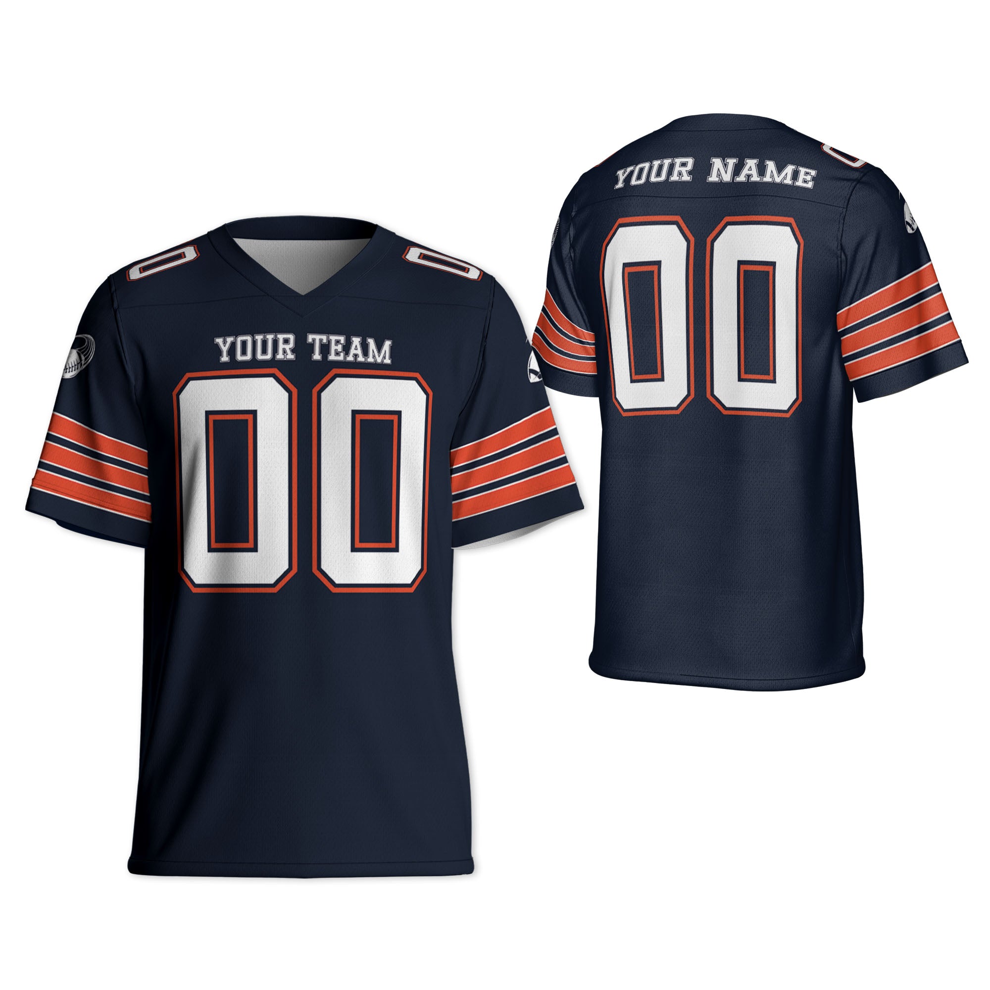 Custom-Famous-Team-Super-Star-Bears-Sport-Navy-Football-Jersey--I3