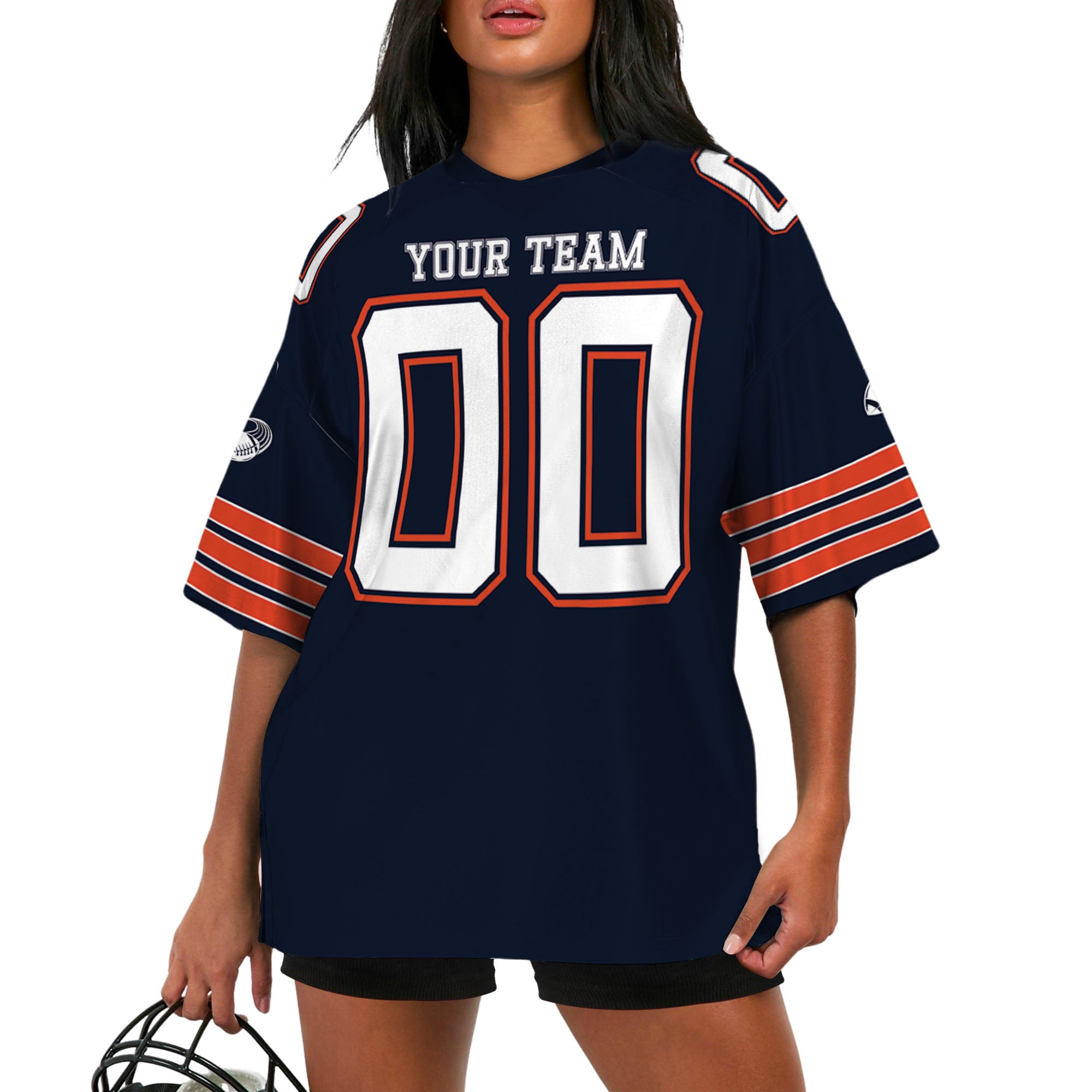 Custom-Famous-Team-Super-Star-Bears-Sport-Navy-Football-Jersey--I3