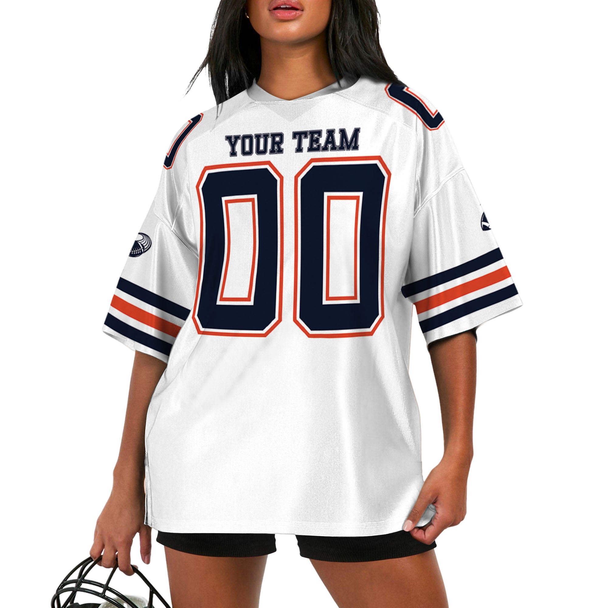 Custom-Famous-Team-Super-Star-Bears-Sport-White-Football-Jersey--I3