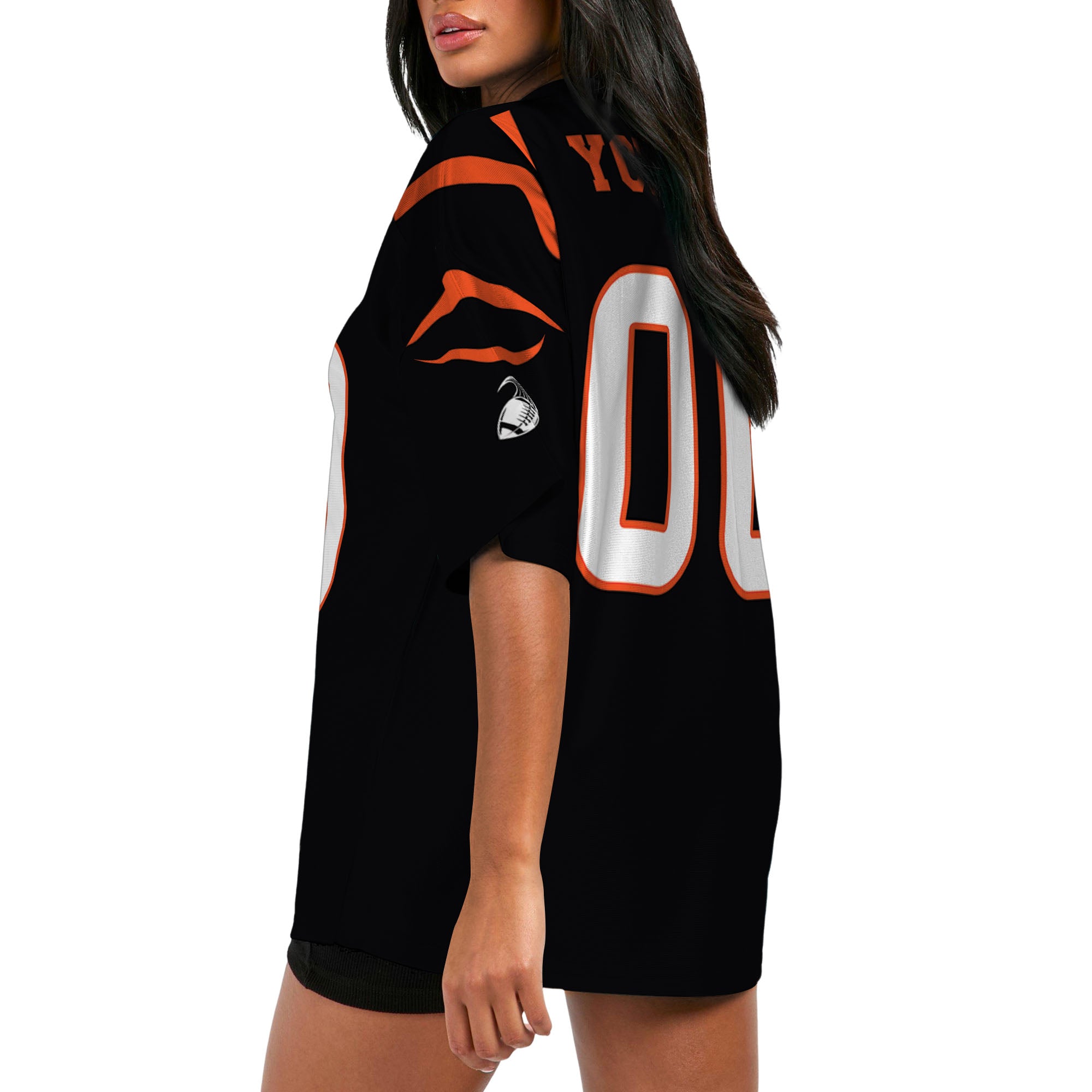 Custom-Famous-Team-Super-Star-Bengals-Sport-Black-Football-Jersey--I3