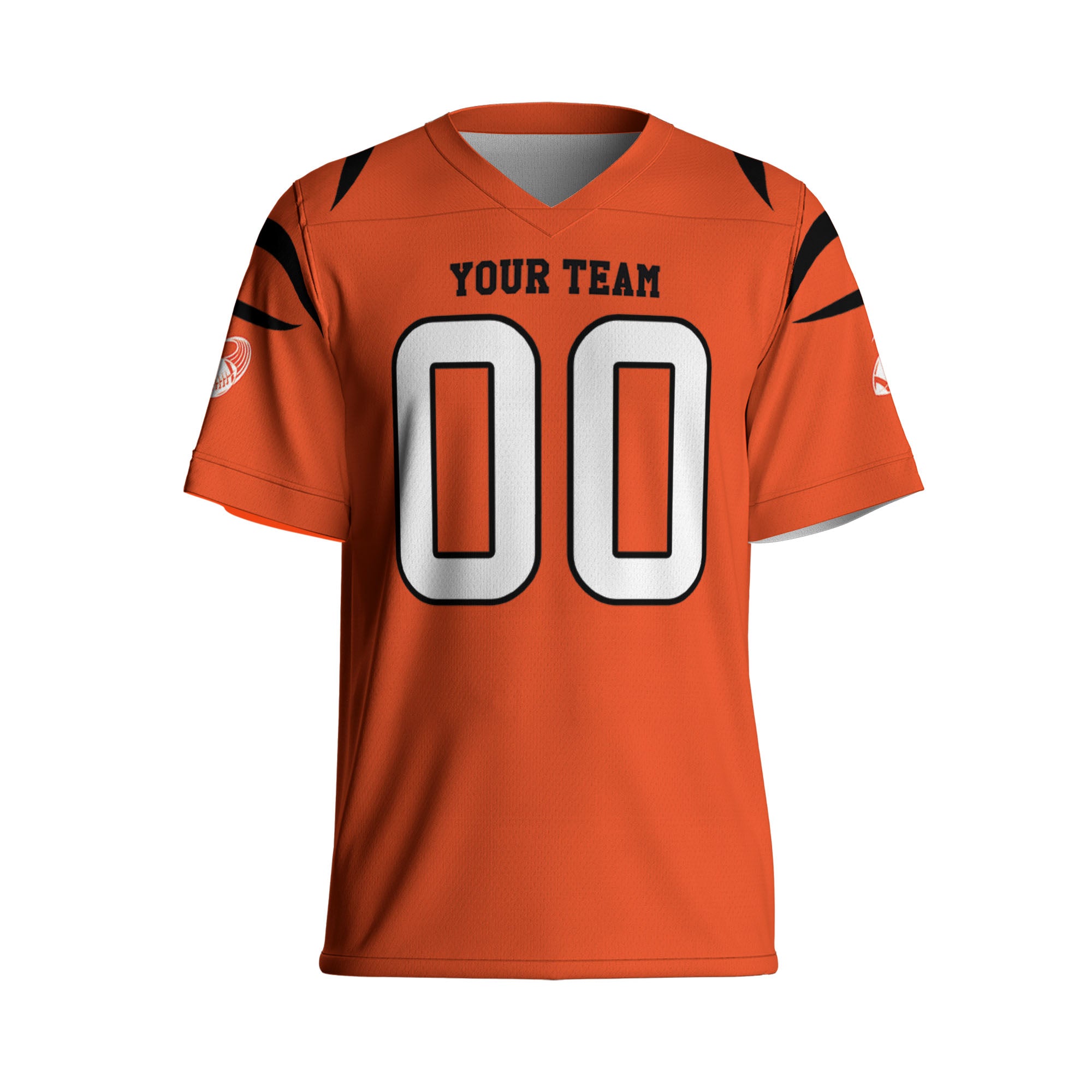 Custom-Famous-Team-Super-Star-Bengals-Sport-Orange-Football-Jersey--I3