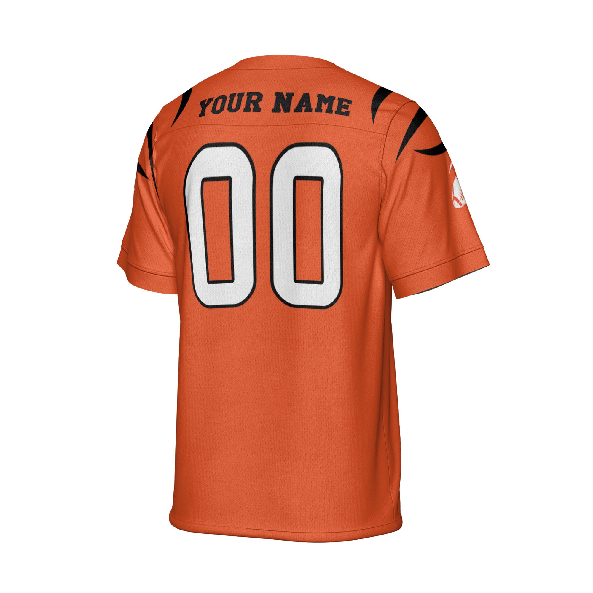 Custom-Famous-Team-Super-Star-Bengals-Sport-Orange-Football-Jersey--I3