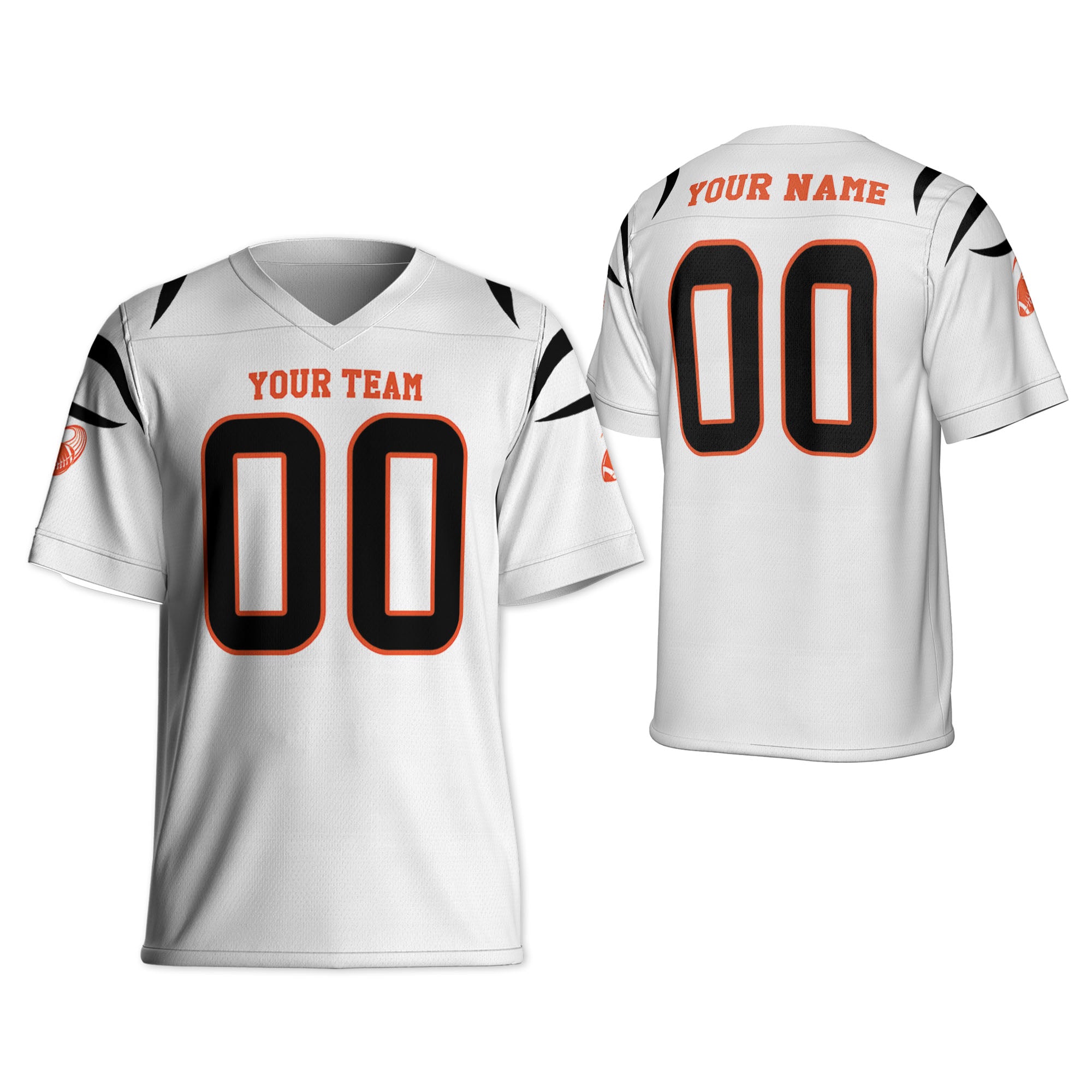 Custom-Famous-Team-Super-Star-Bengals-Sport-White-Football-Jersey--I3