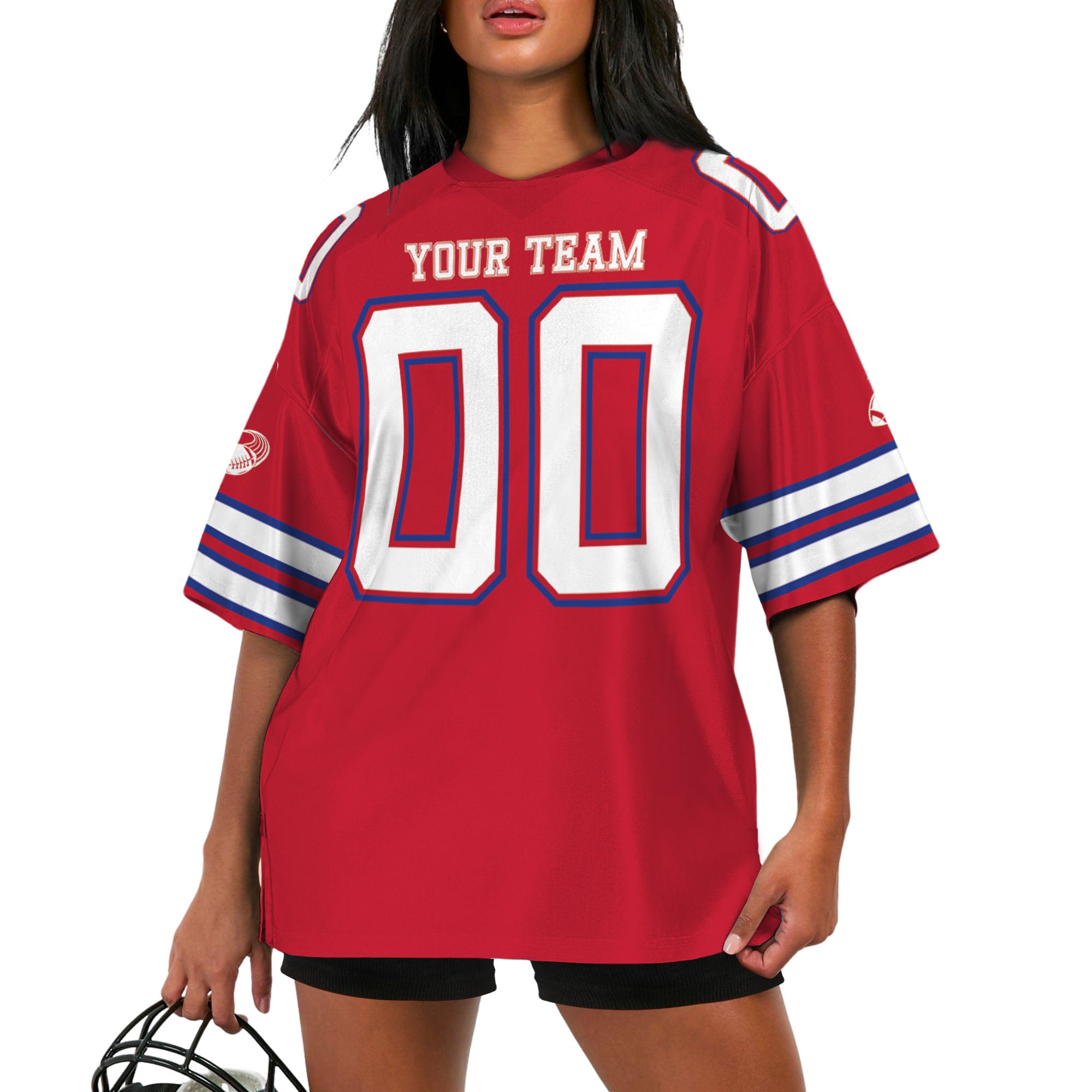 Custom-Famous-Team-Super-Star-Buffalo-Sport-Red-Football-Jersey--I3