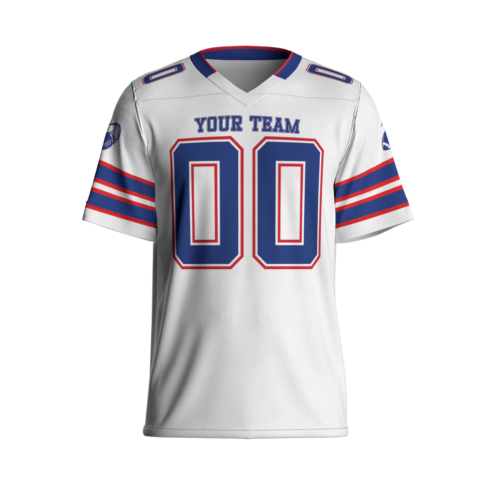 Custom-Famous-Team-Super-Star-Buffalo-Sport-White-Football-Jersey--I3