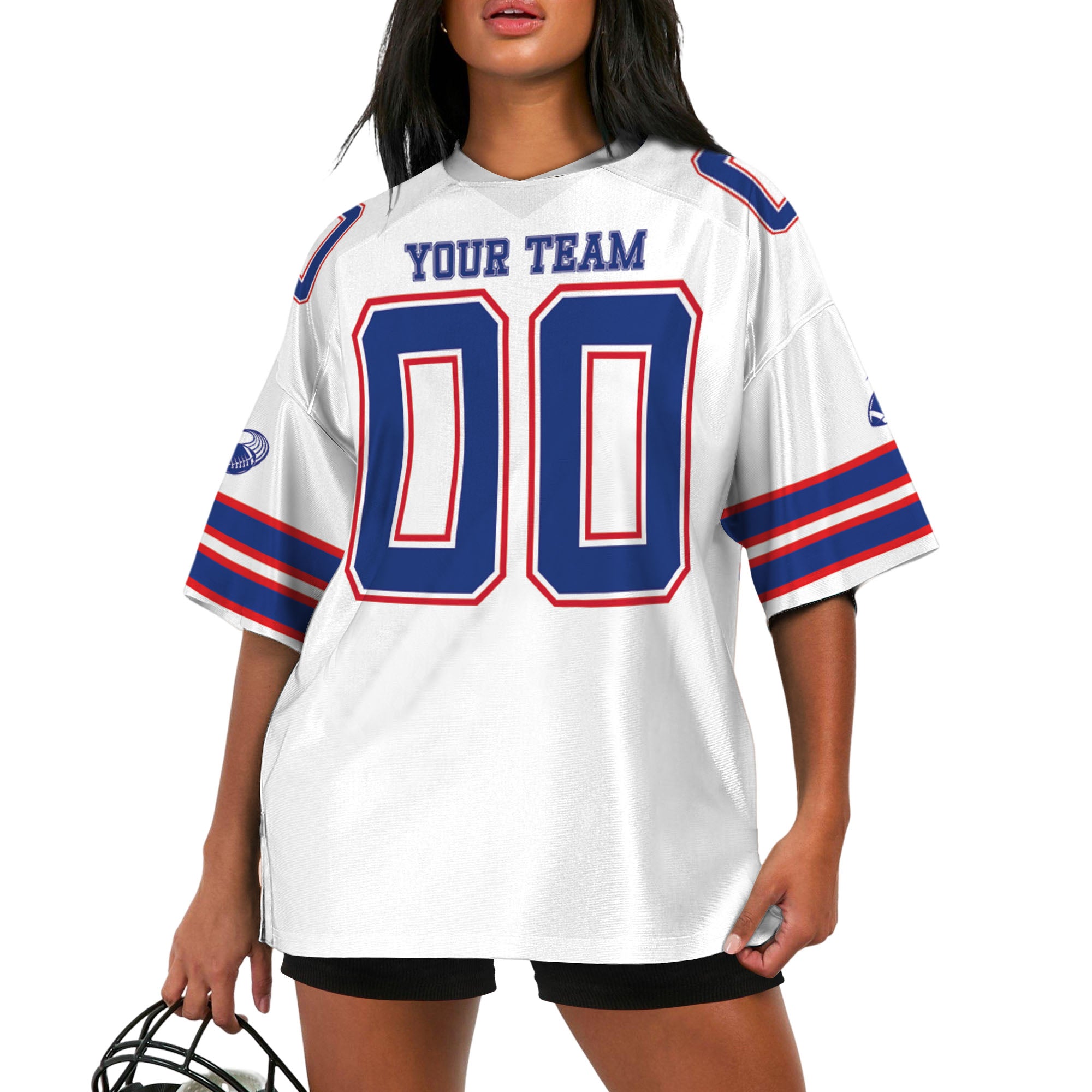 Custom-Famous-Team-Super-Star-Buffalo-Sport-White-Football-Jersey--I3