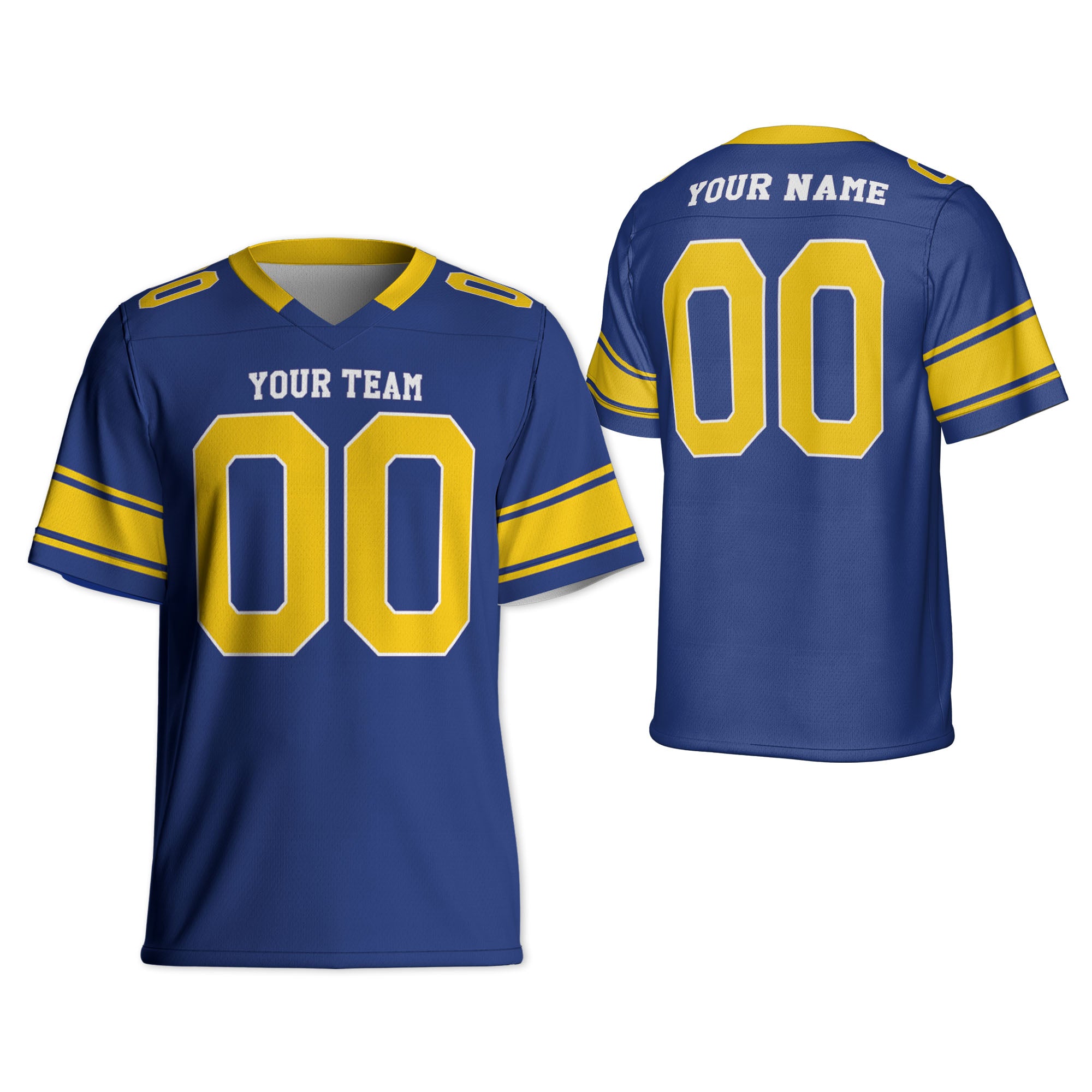 Custom-Famous-Team-Super-Star-Ram-Sport-All-Blue-Football-Jersey--I3