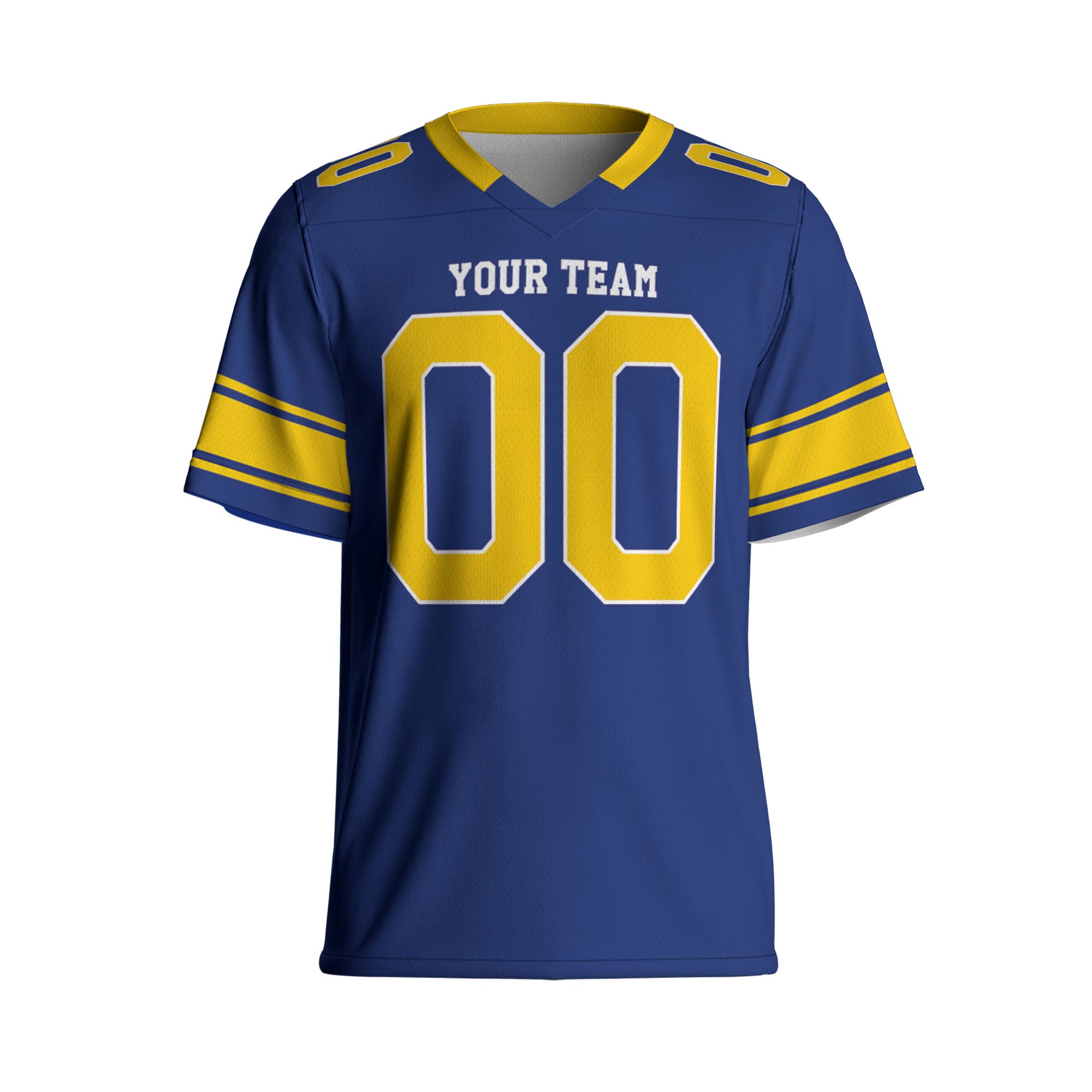 Custom-Famous-Team-Super-Star-Ram-Sport-All-Blue-Football-Jersey--I3