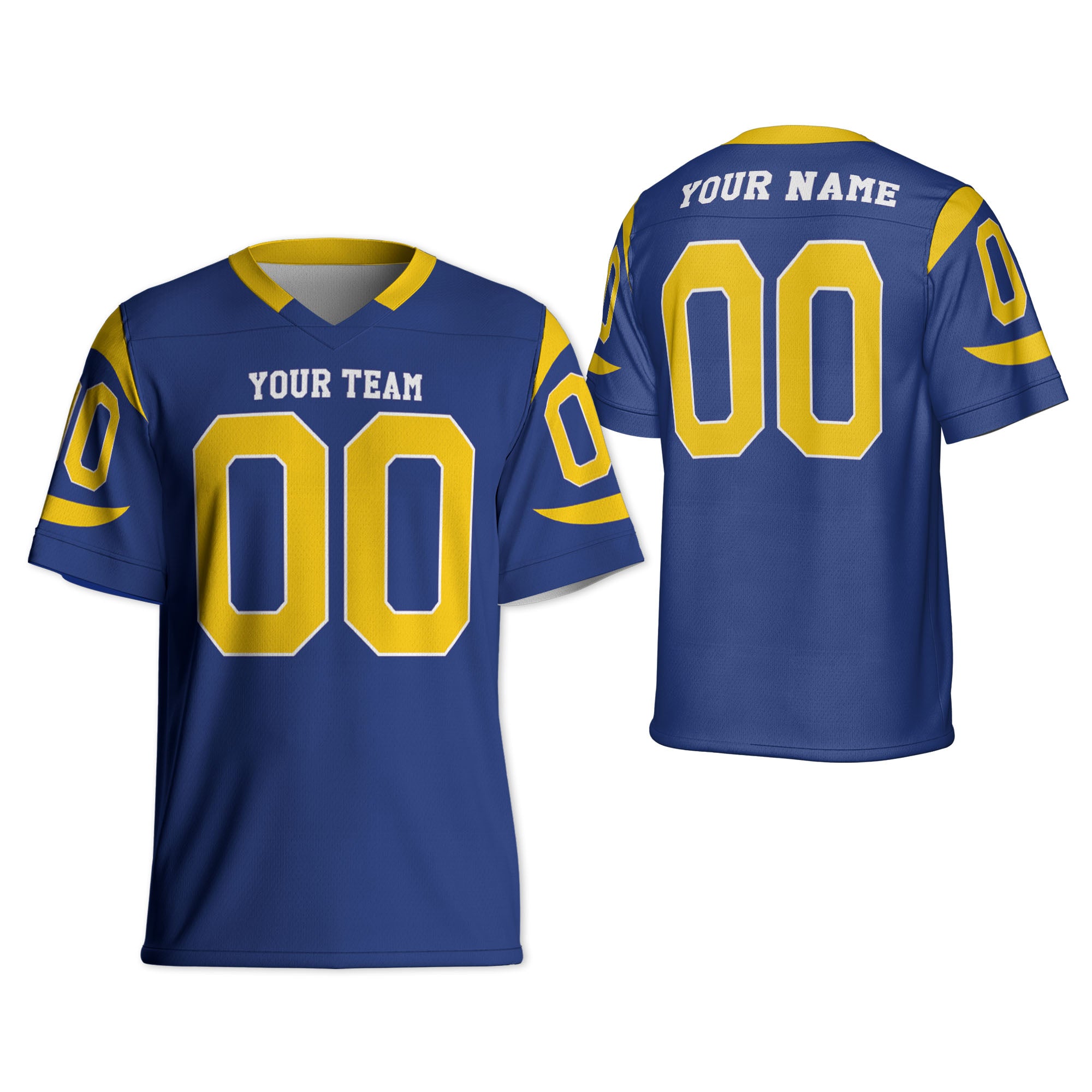 Custom-Famous-Team-Super-Star-Ram-Sport-Blue-Football-Jersey--I3