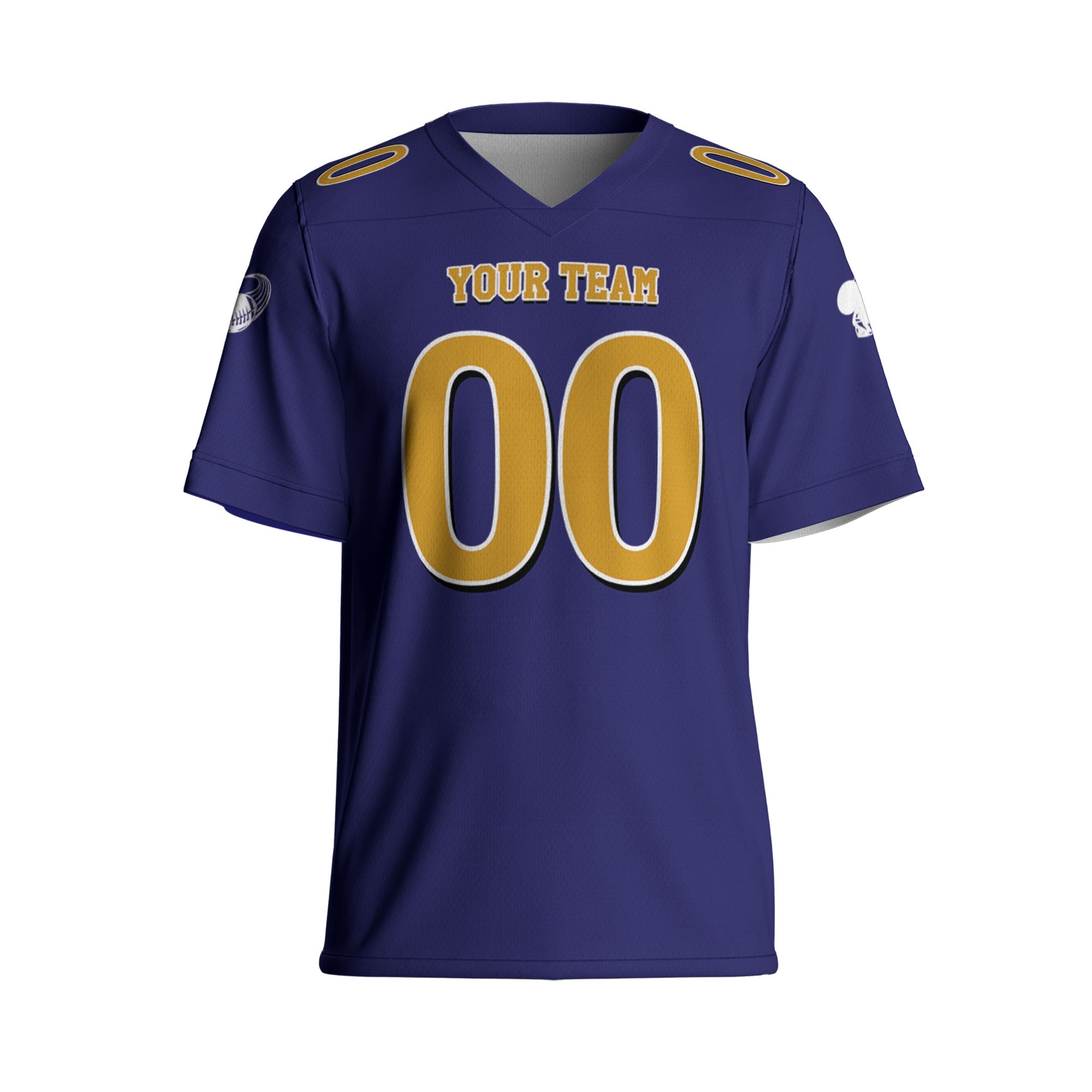 Custom-Famous-Team-Super-Star-Ravens-Sport-All-Purple-Football-Jersey--I3