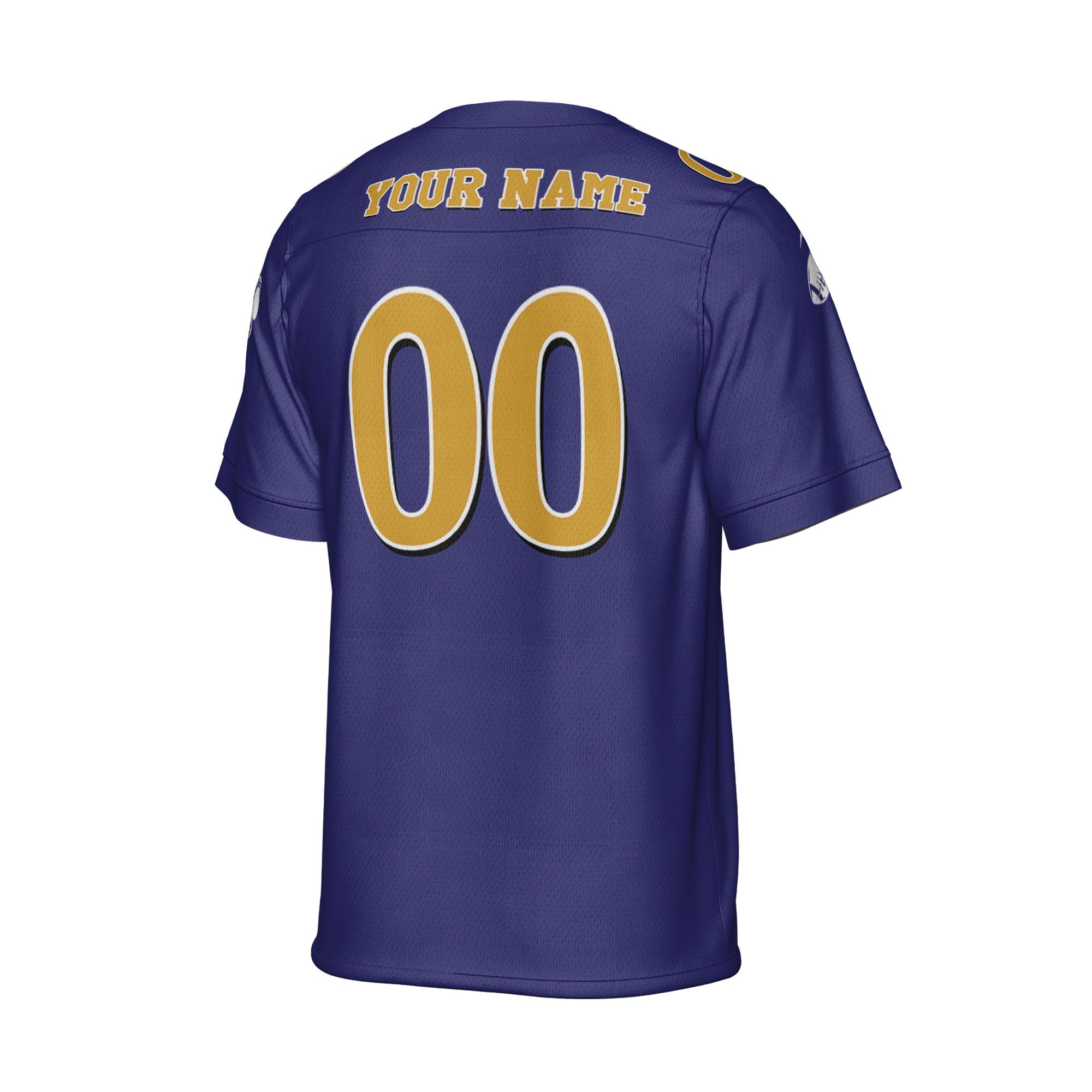 Custom-Famous-Team-Super-Star-Ravens-Sport-All-Purple-Football-Jersey--I3