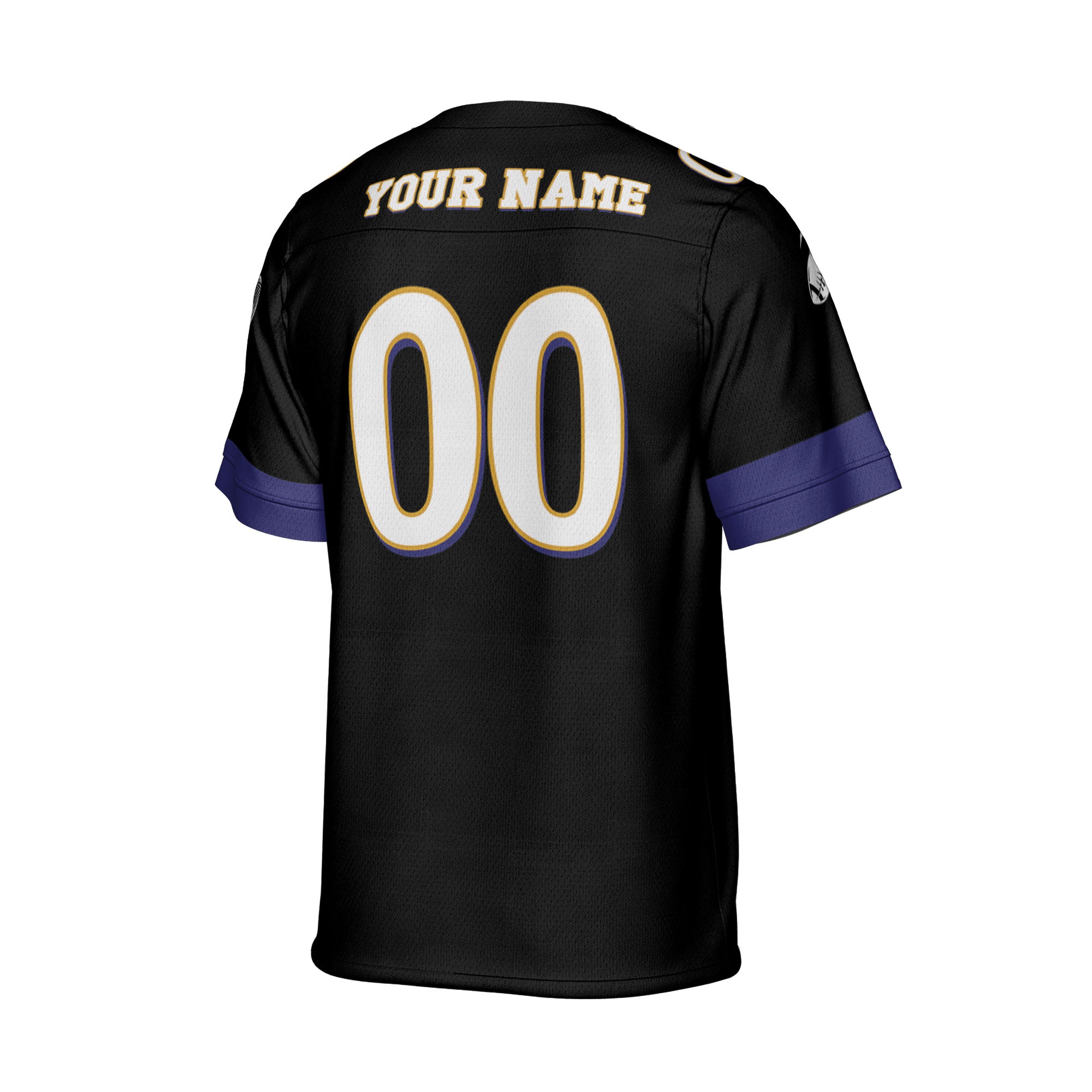 Custom-Famous-Team-Super-Star-Ravens-Sport-Black-Football-Jersey--I3