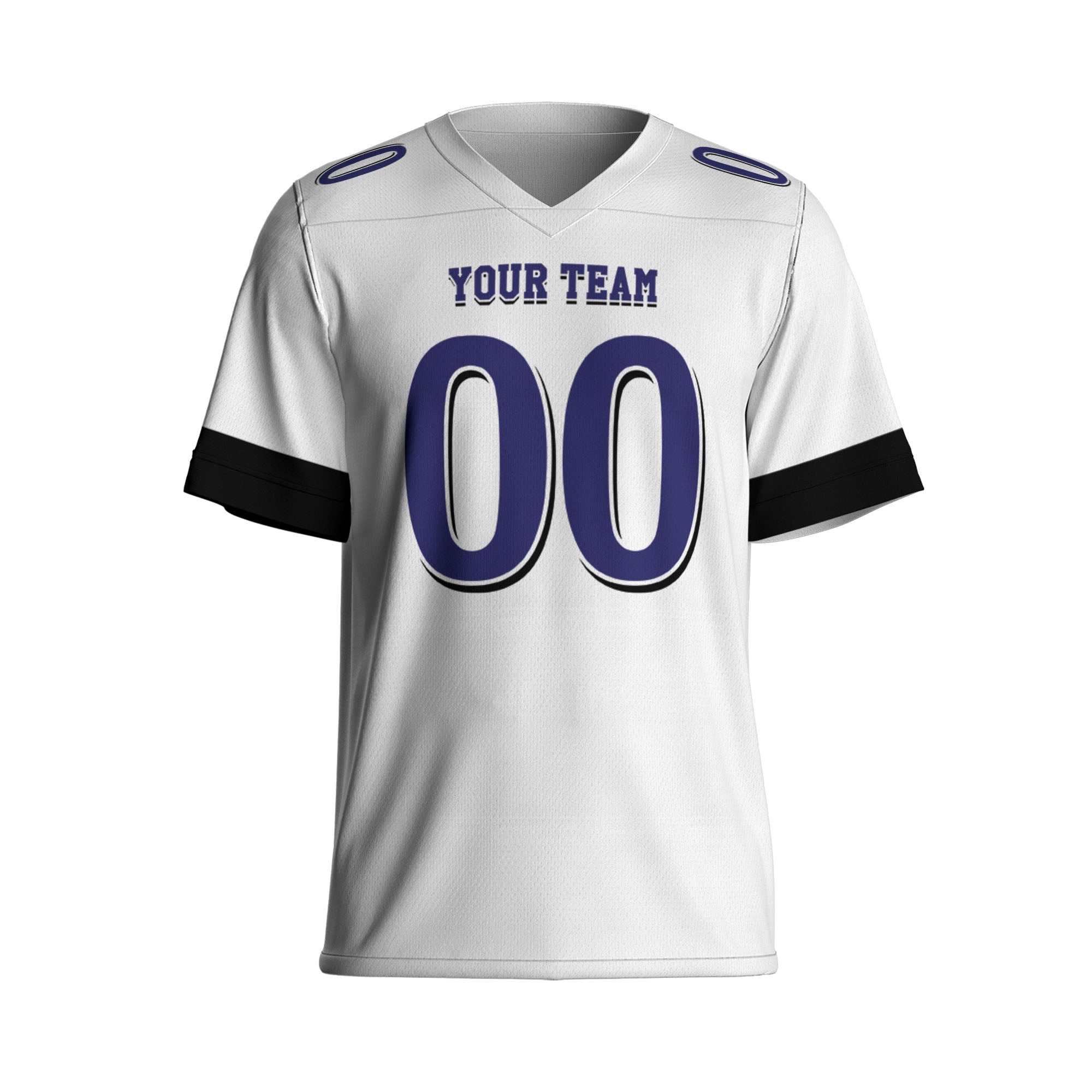 Custom-Famous-Team-Super-Star-Ravens-Sport-White-Football-Jersey--I3