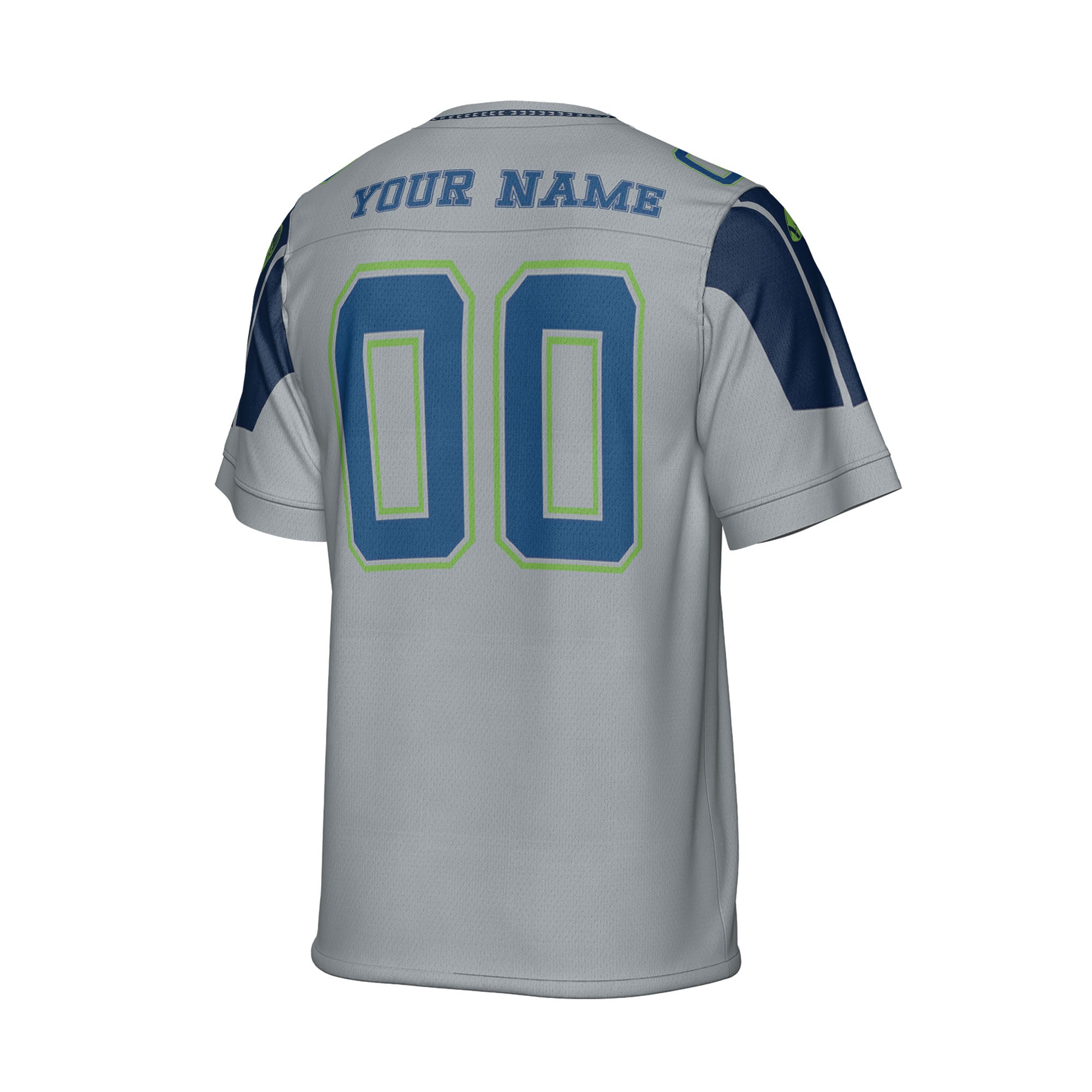 Custom-Famous-Team-Super-Star-Seahawk-Sport-Grey-Football-Jersey-I3