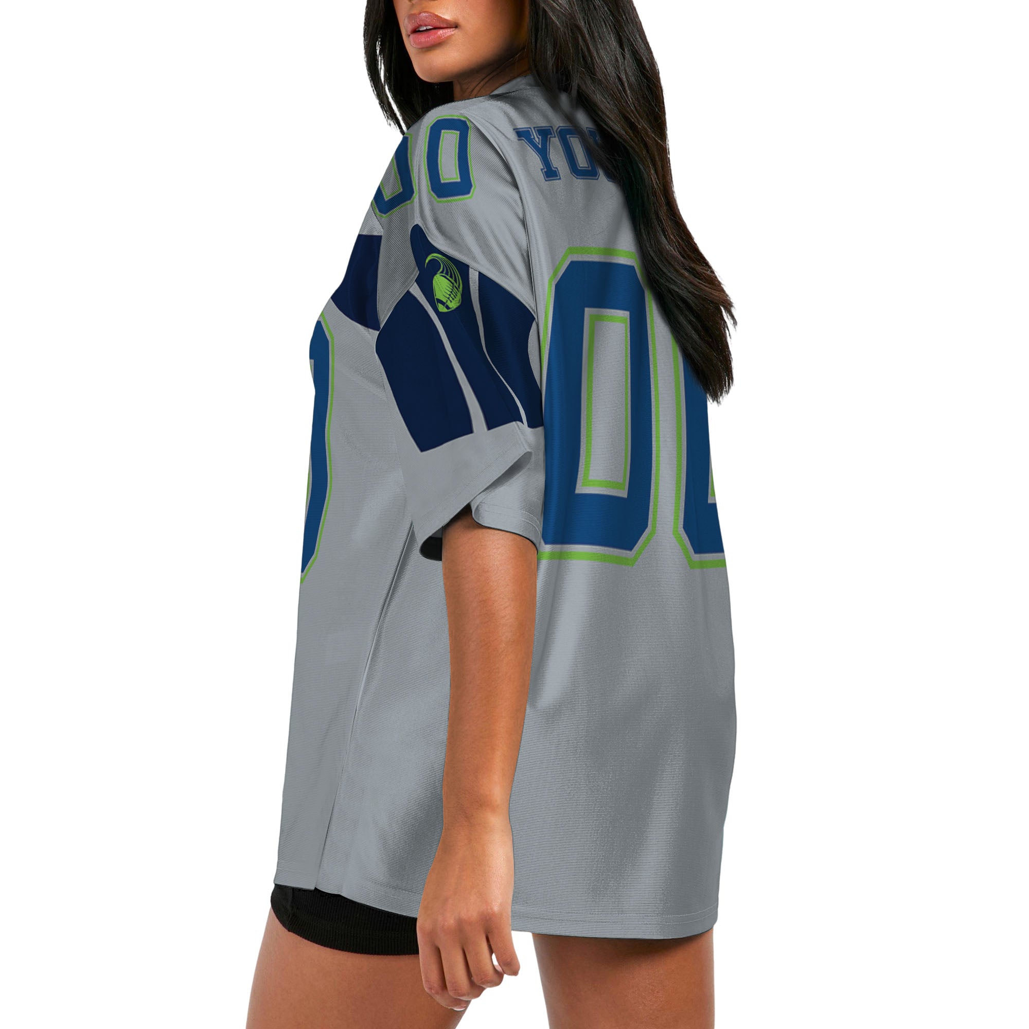 Custom-Famous-Team-Super-Star-Seahawk-Sport-Grey-Football-Jersey-I3