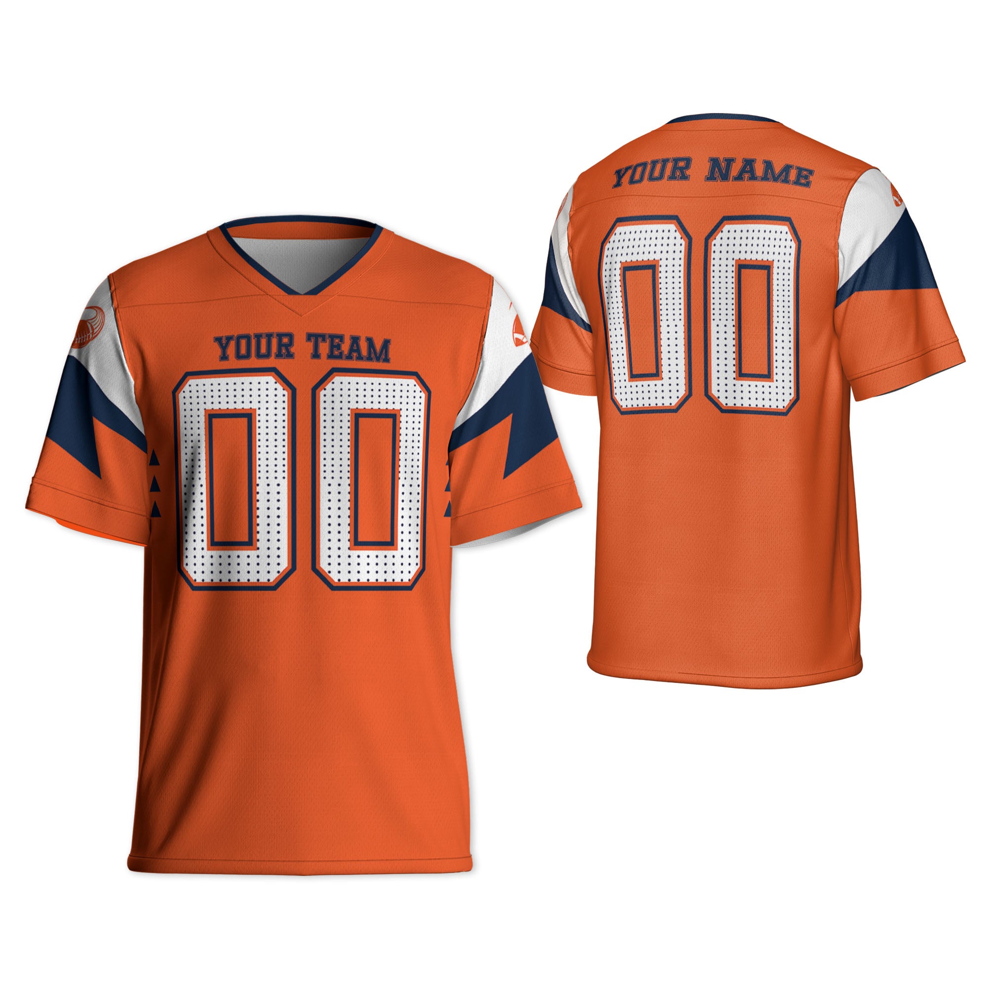 Custom-Famous-Team-Super-Star-Stallion-Sport-Orange-Football-Jersey-I3