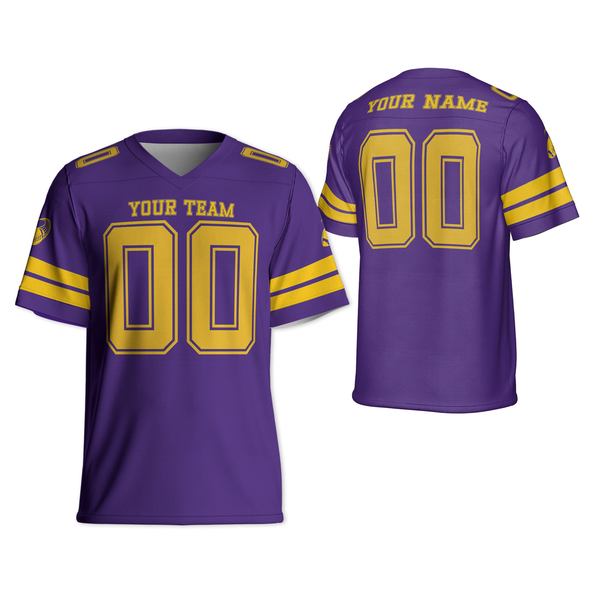 Custom-Famous-Team-Super-Star-Viking-Sport-All-Purple-Football-Jersey-I3