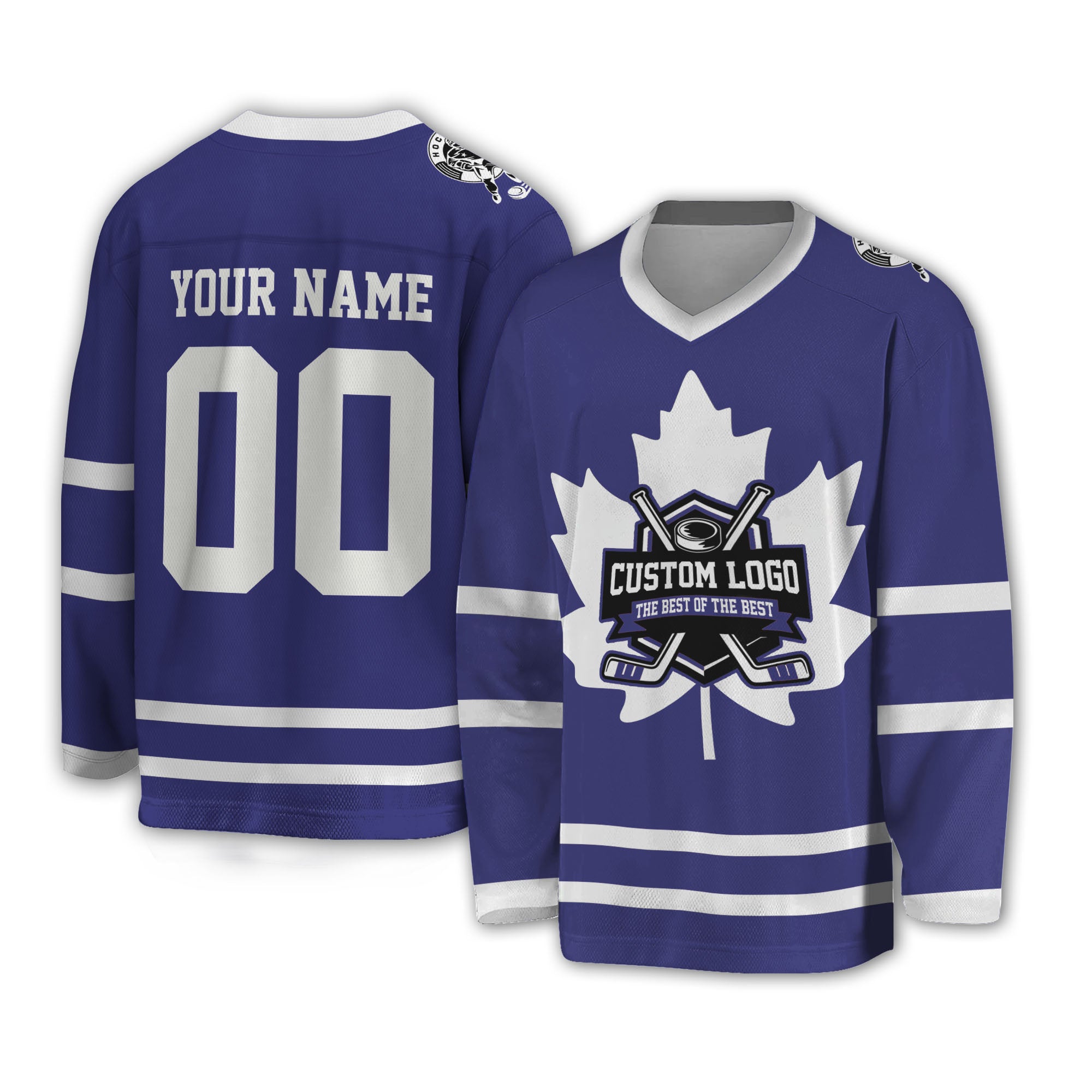 Custom Famous Team TML Blue and White Hockey TKA23