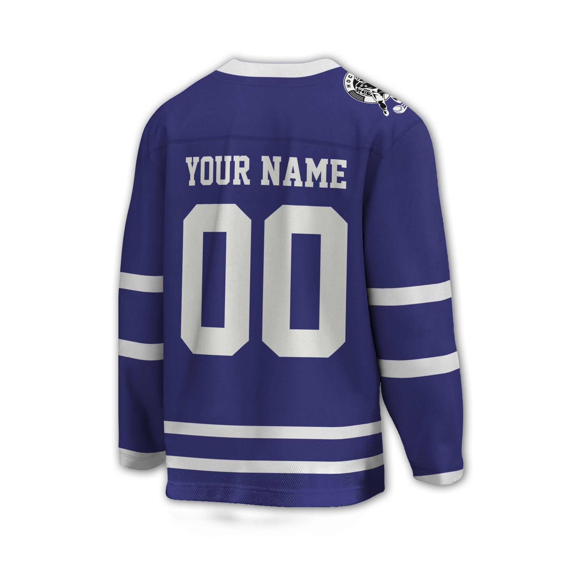 Custom Famous Team TML Blue and White Hockey TKA23