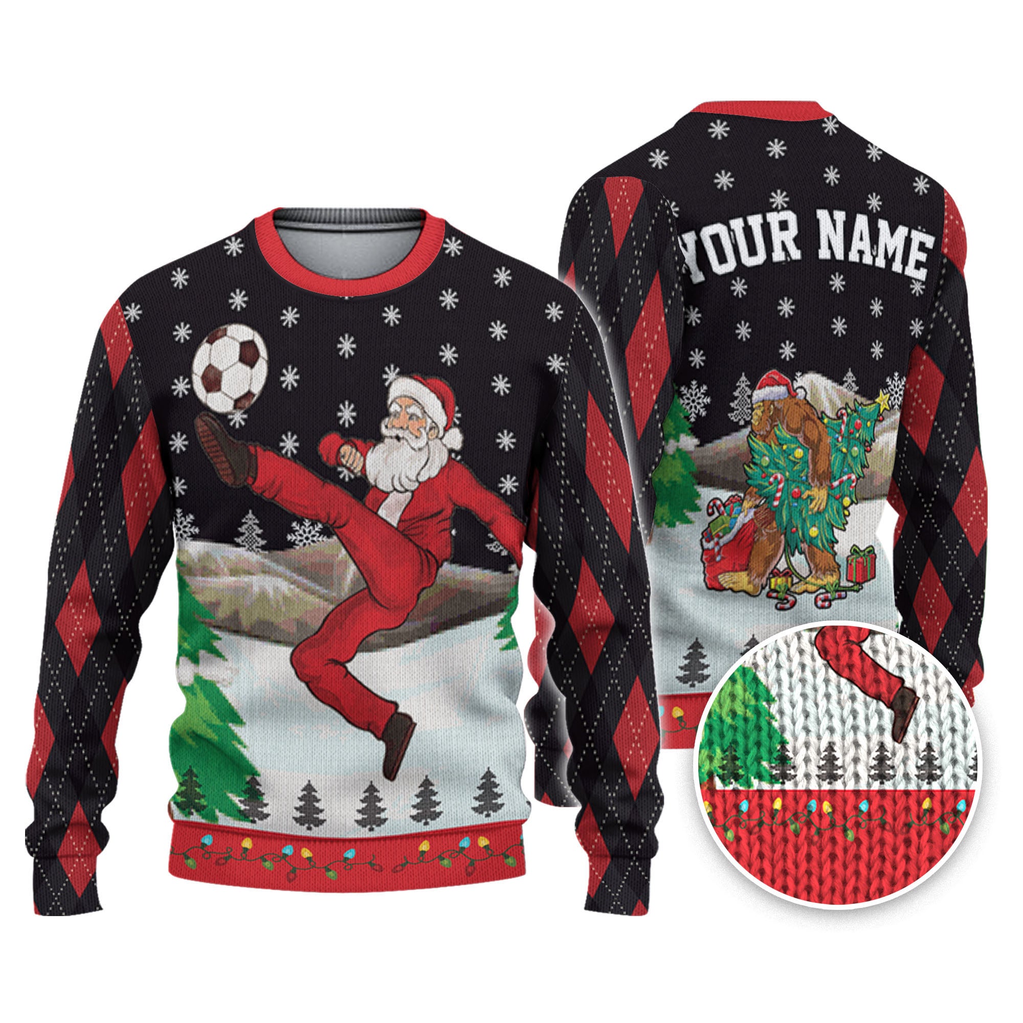 Soccer christmas sweater outlet
