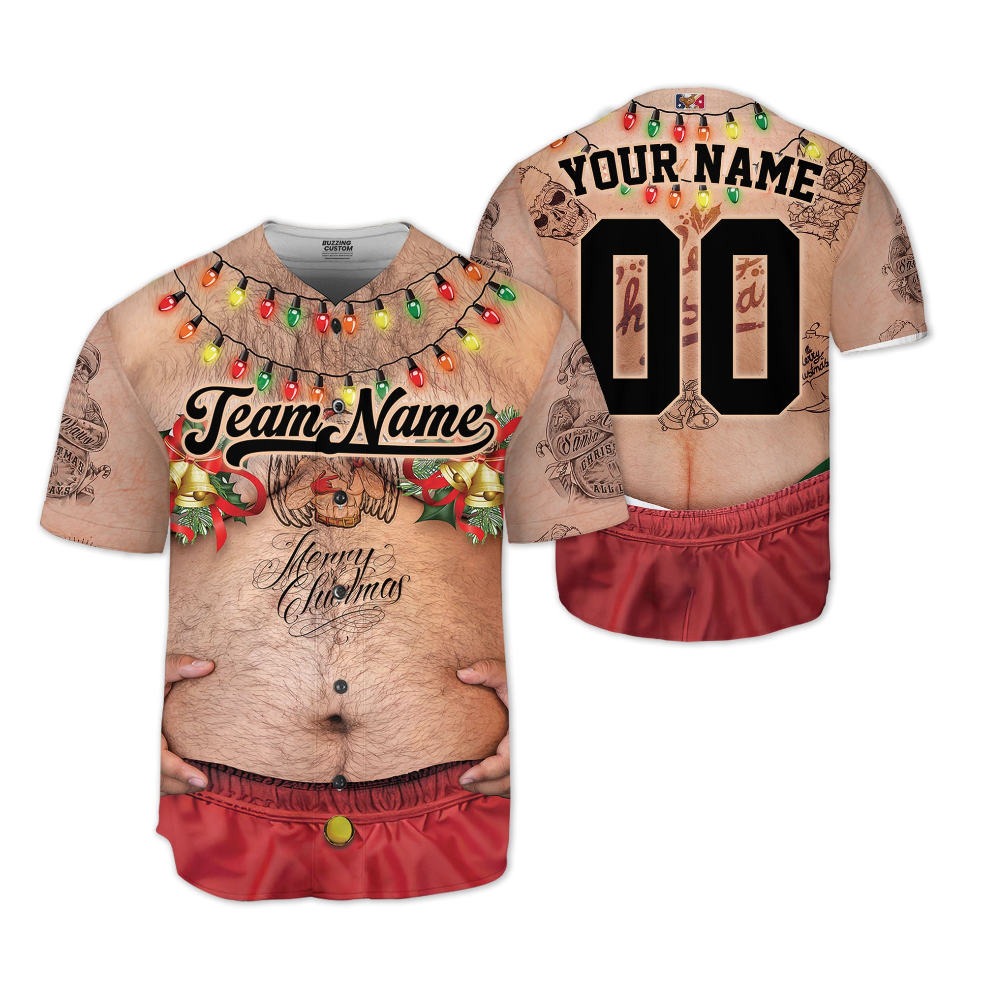 custom-funny-holiday-big-fat-hairy-mistletoe-guy-baseball-jersey-tka61-8107