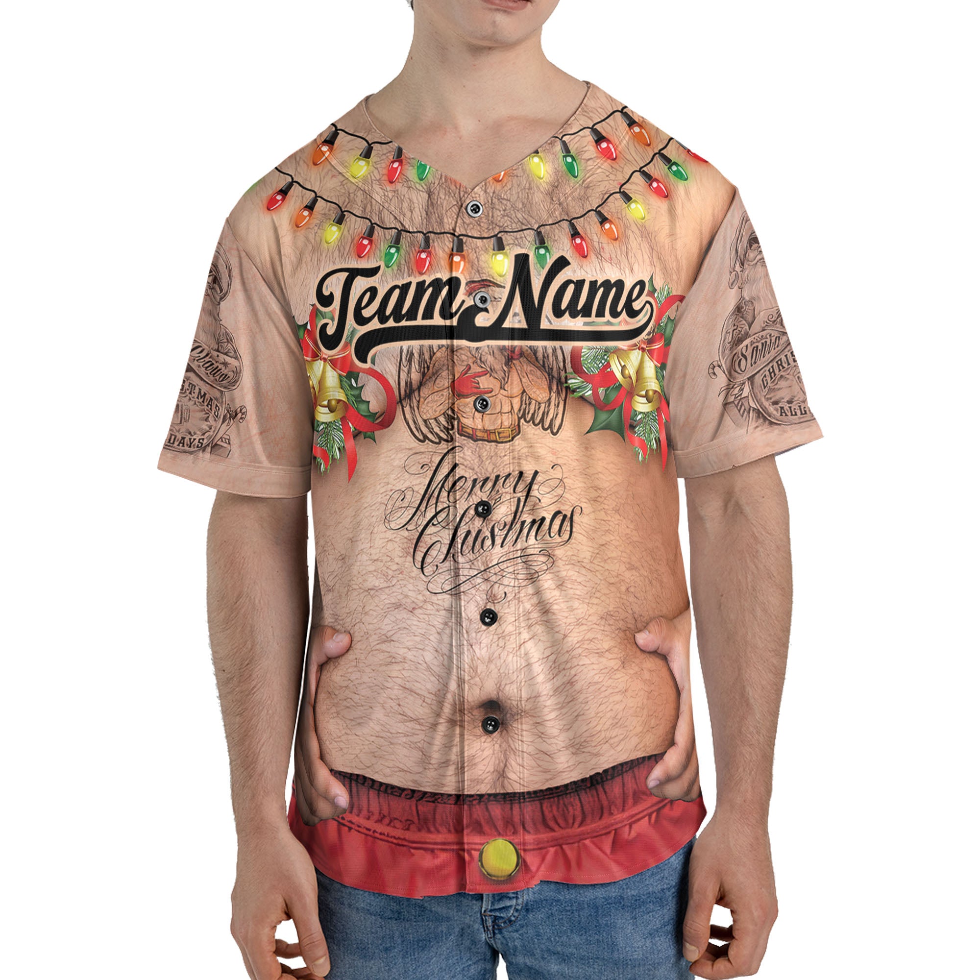 custom-funny-holiday-big-fat-hairy-mistletoe-guy-baseball-jersey-tka61-8107