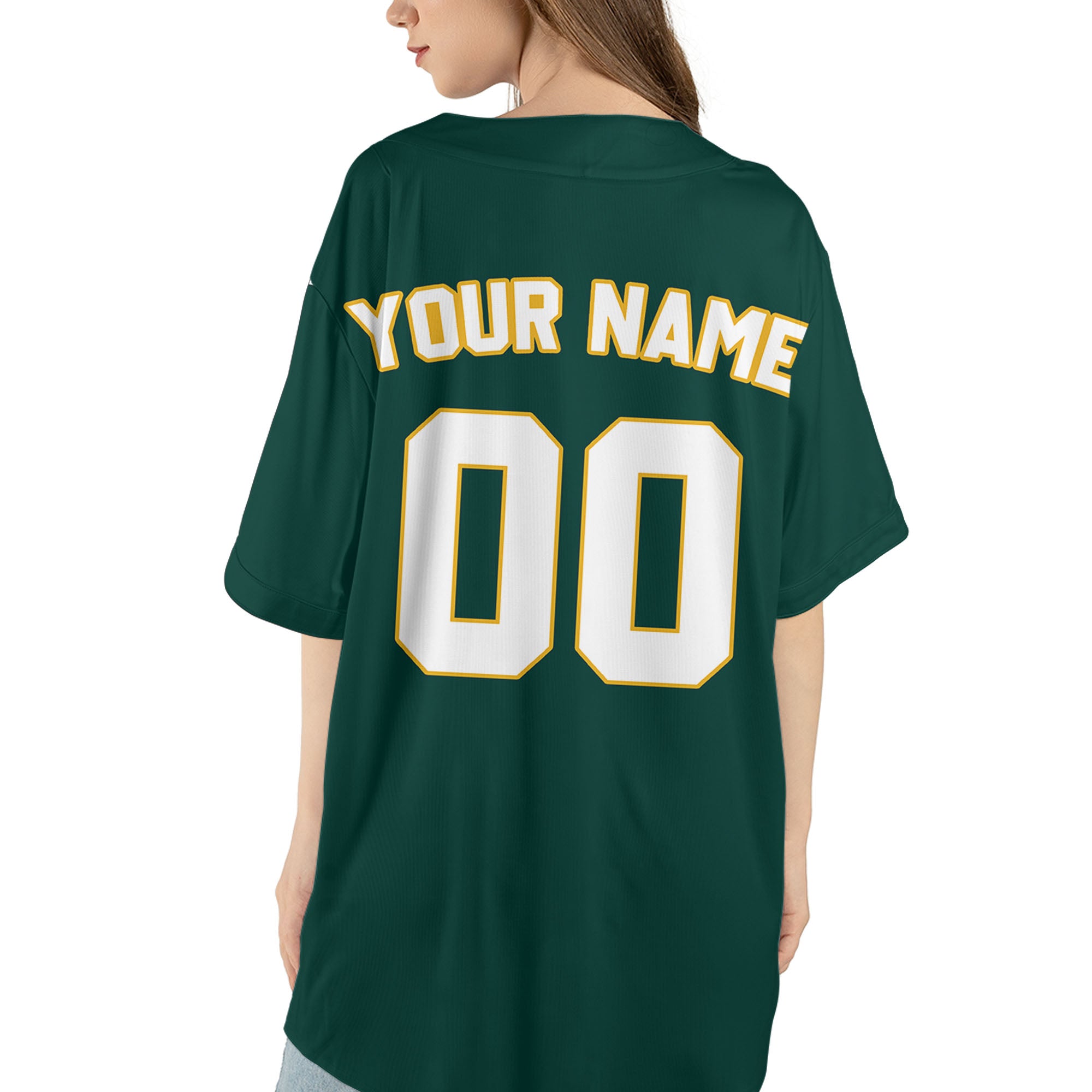 Custom-Green-White-Baseball-Jersey