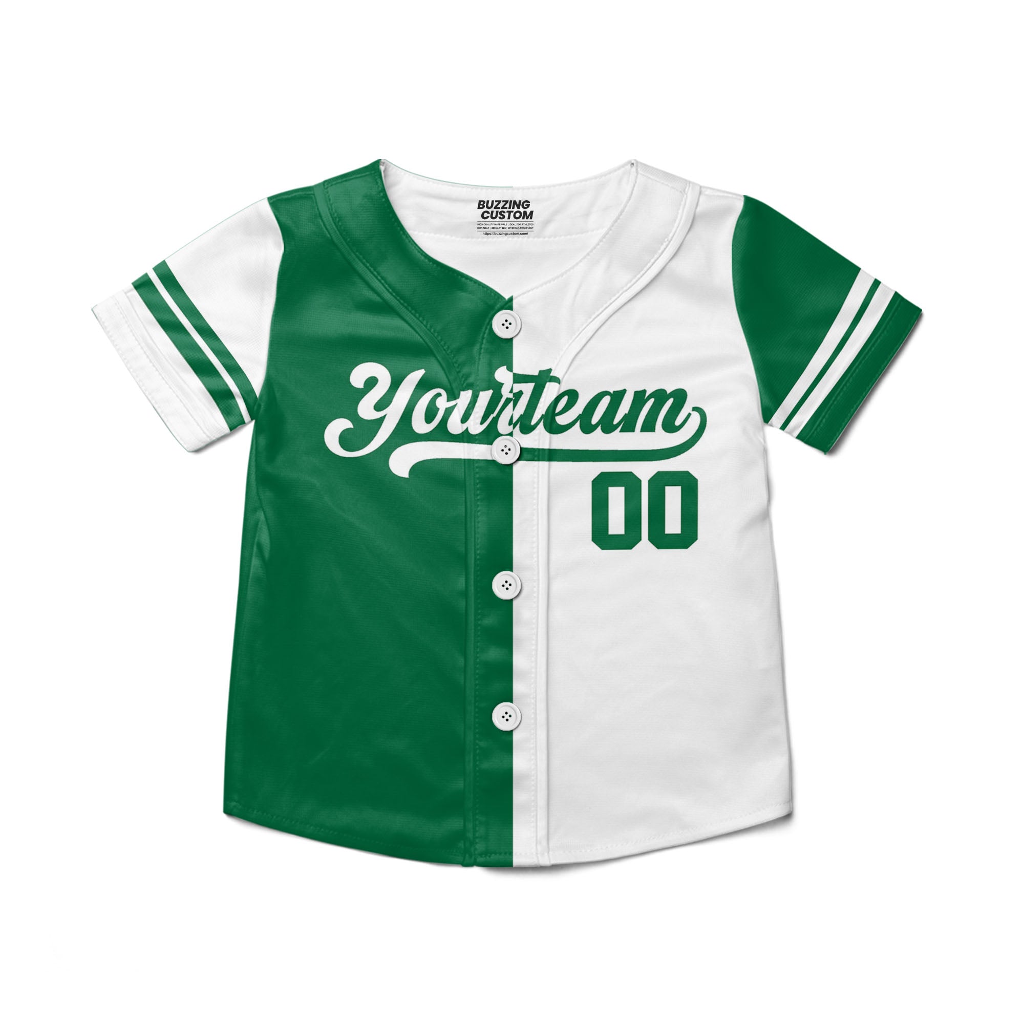 custom-half-and-half-colorful-team-green-kid-baseball-jersey-pa17-1862