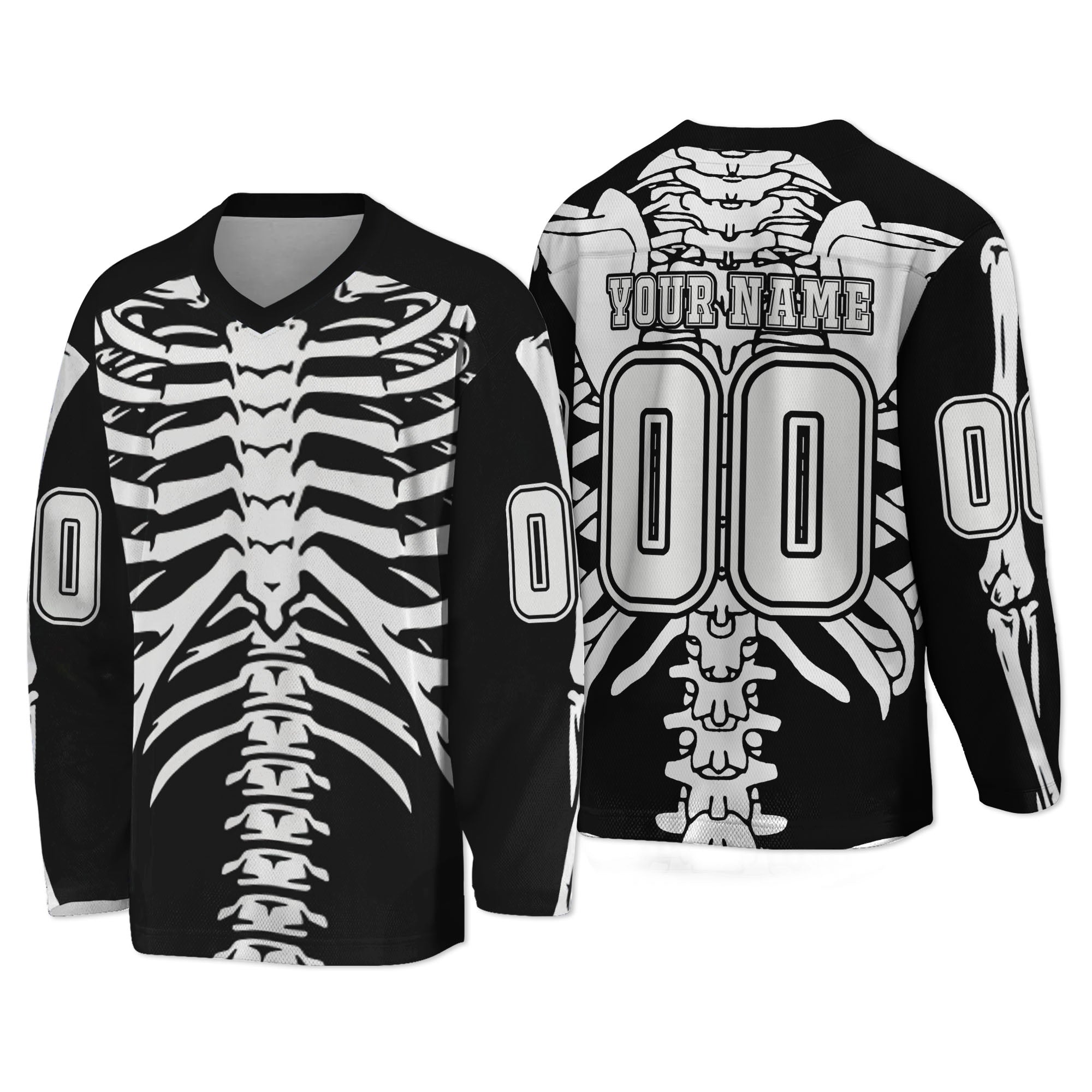 Custom Halloween Hockey Team Skeleton Cosplay I3