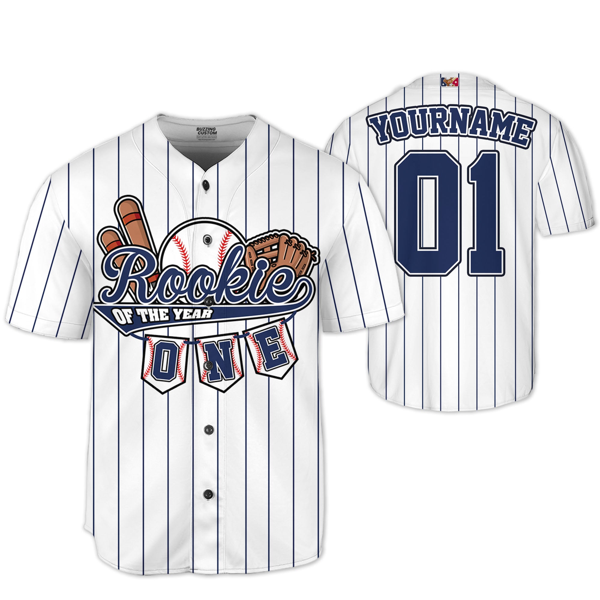 Custom Cool Rookie of the Year Pinstripe Simple Black Kid Baseball Jersey I1