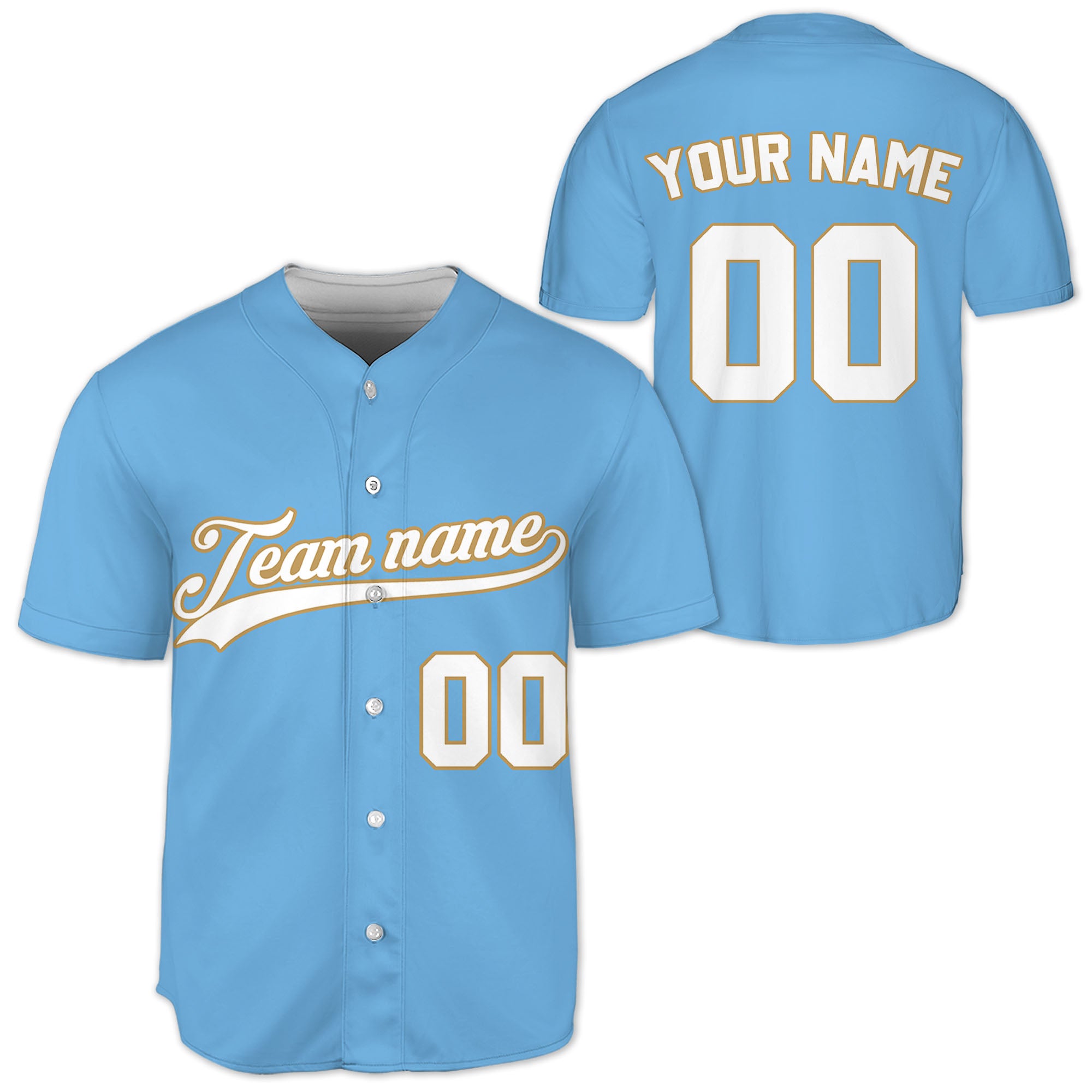 Custom-Light-Blue-White-Baseball-Jersey