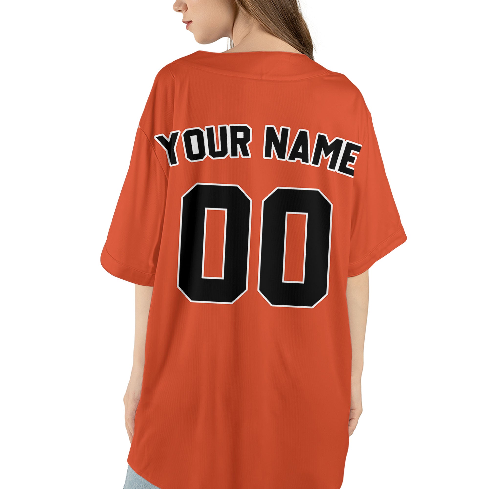 Custom-Orange-Black-Baseball-Jersey