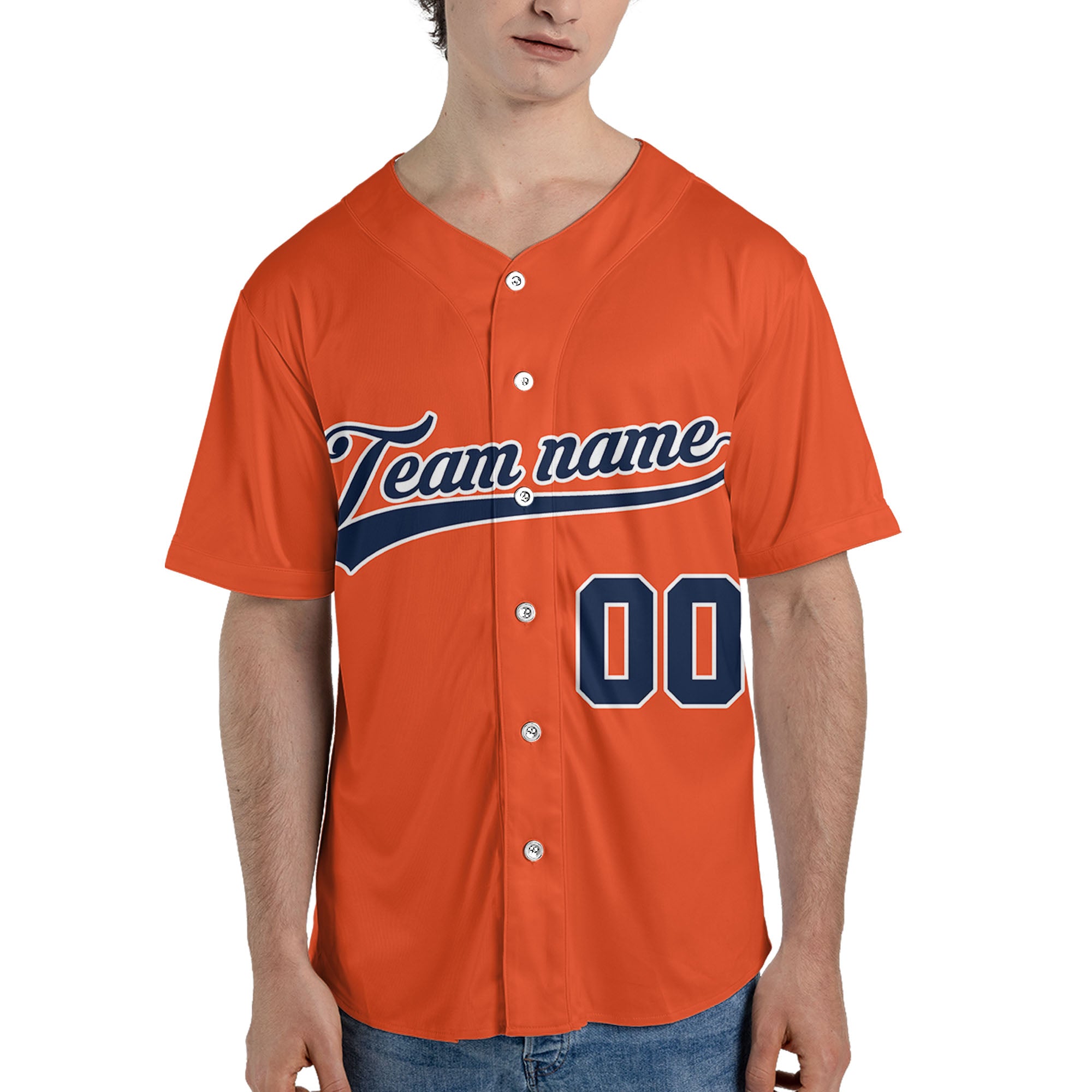 Custom-Orange-Blue-Baseball-Jersey