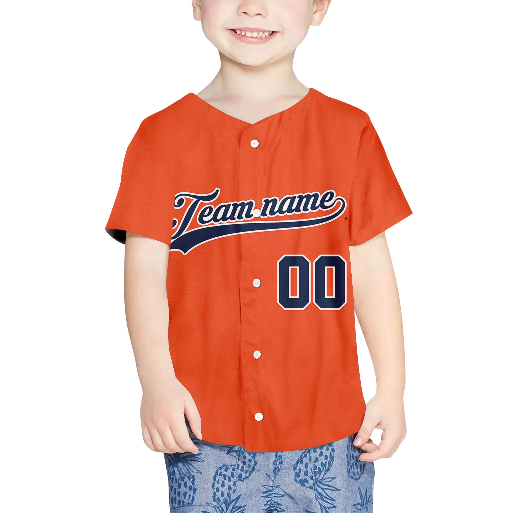 Custom-Orange-Blue-Baseball-Jersey