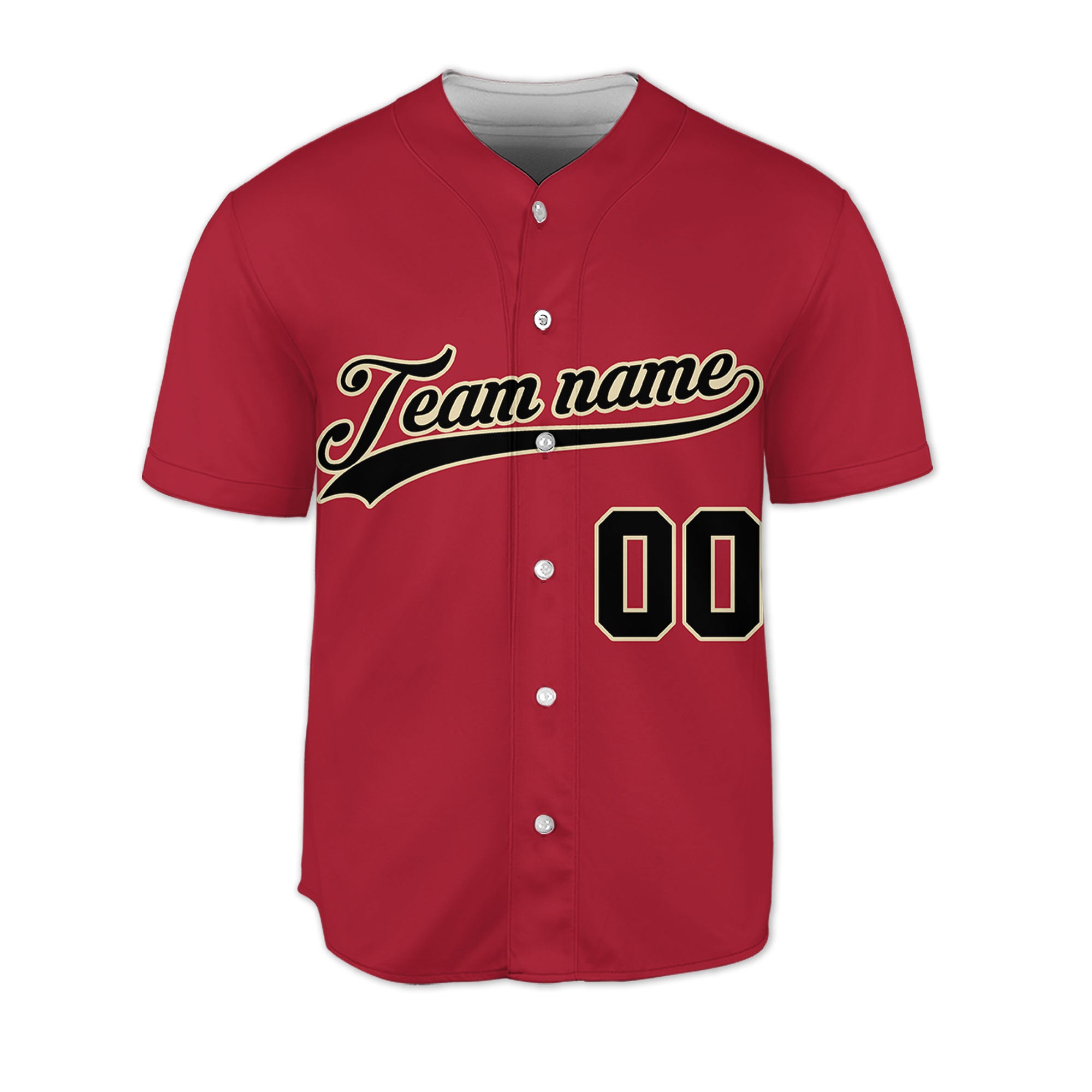 Custom-Red-Black-Baseball-Jersey