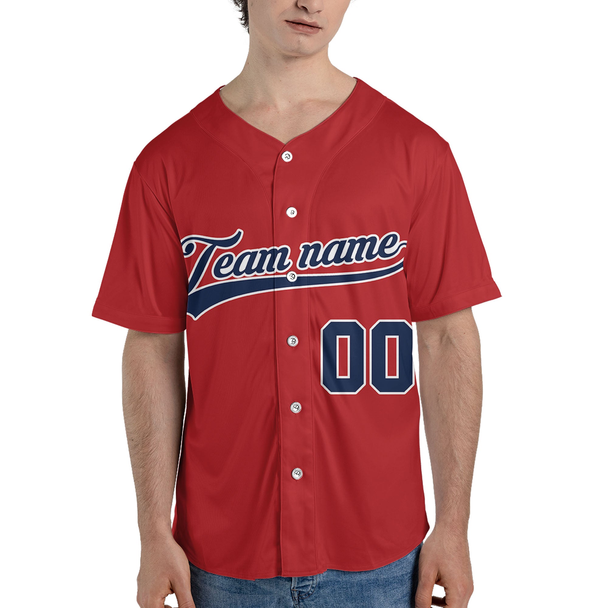 Custom-Red-Blue-Baseball-Jersey
