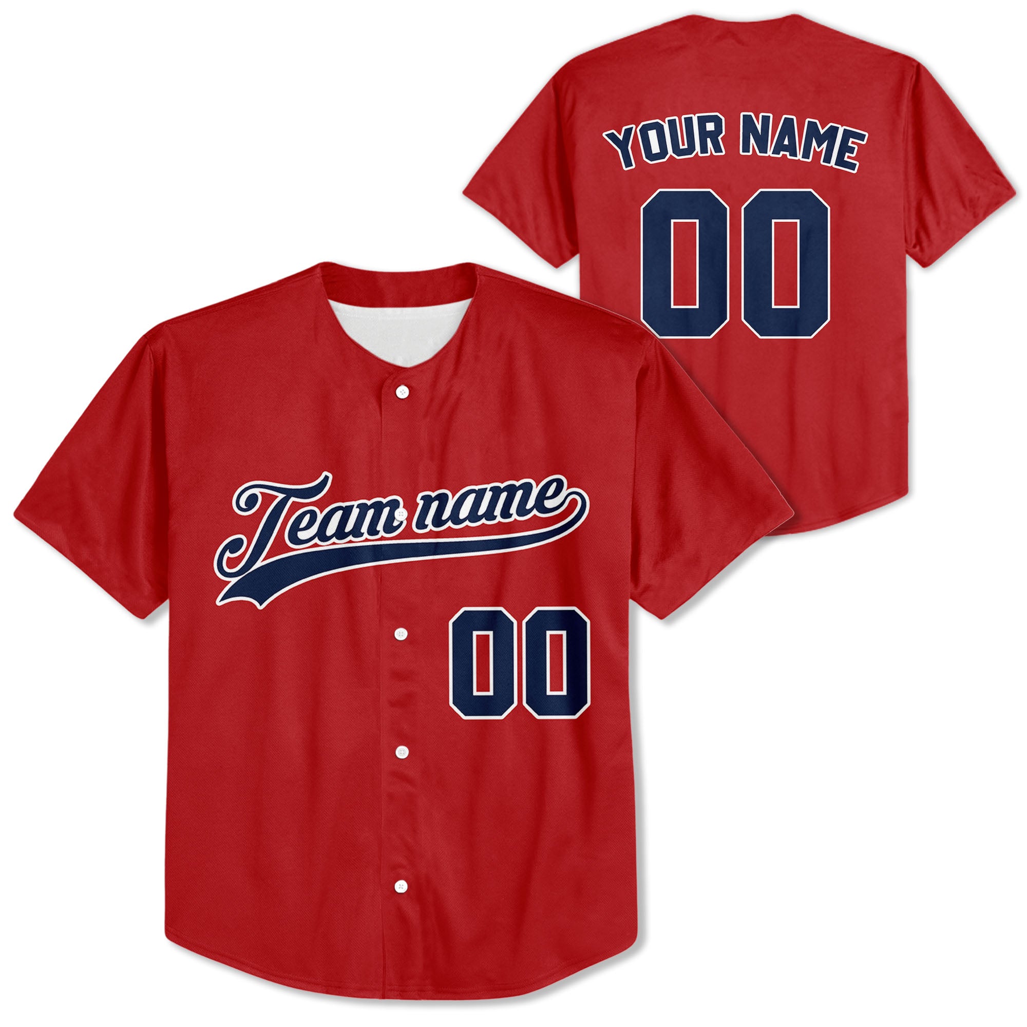 Custom-Red-Blue-Baseball-Jersey