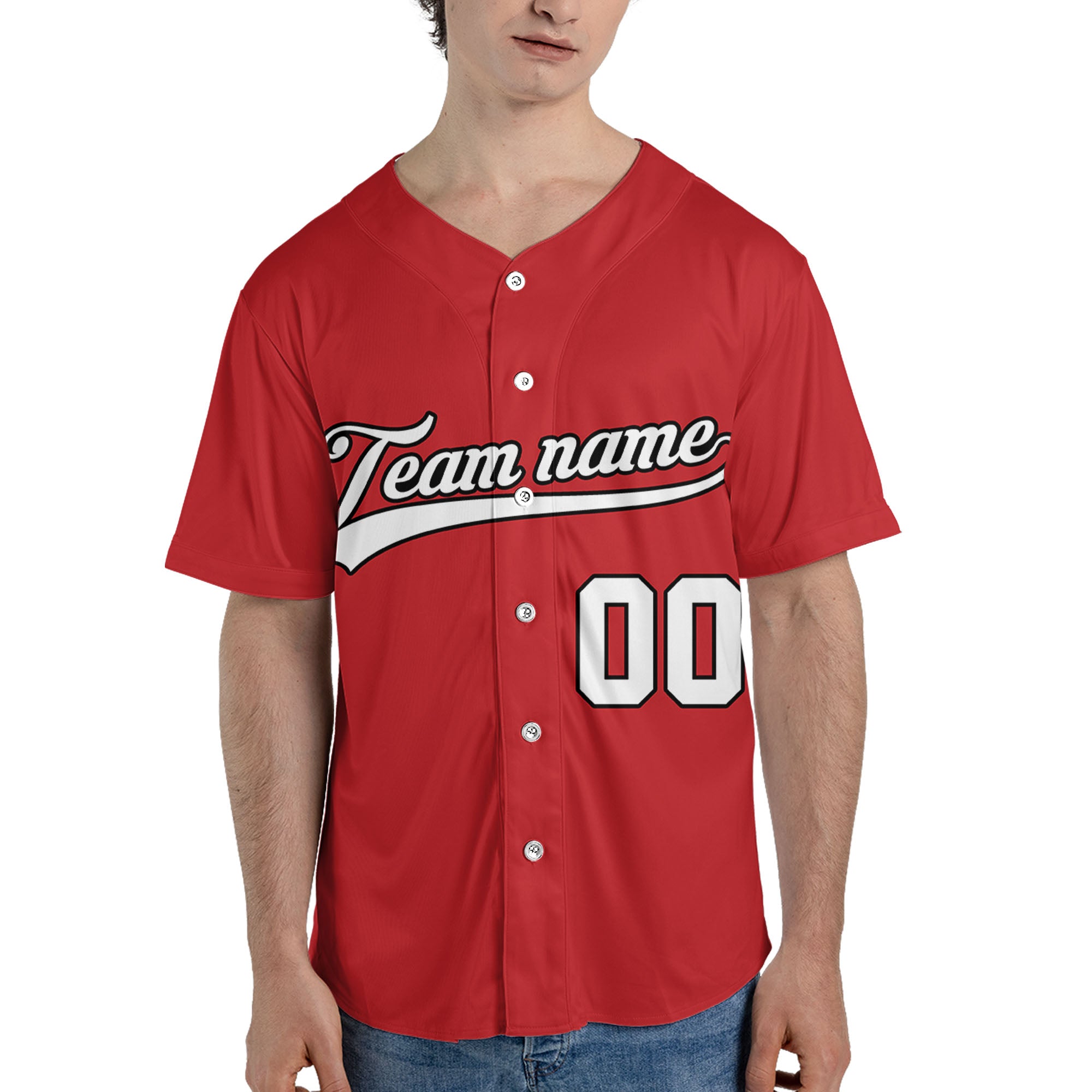 Custom-Red-White-Baseball-Jersey