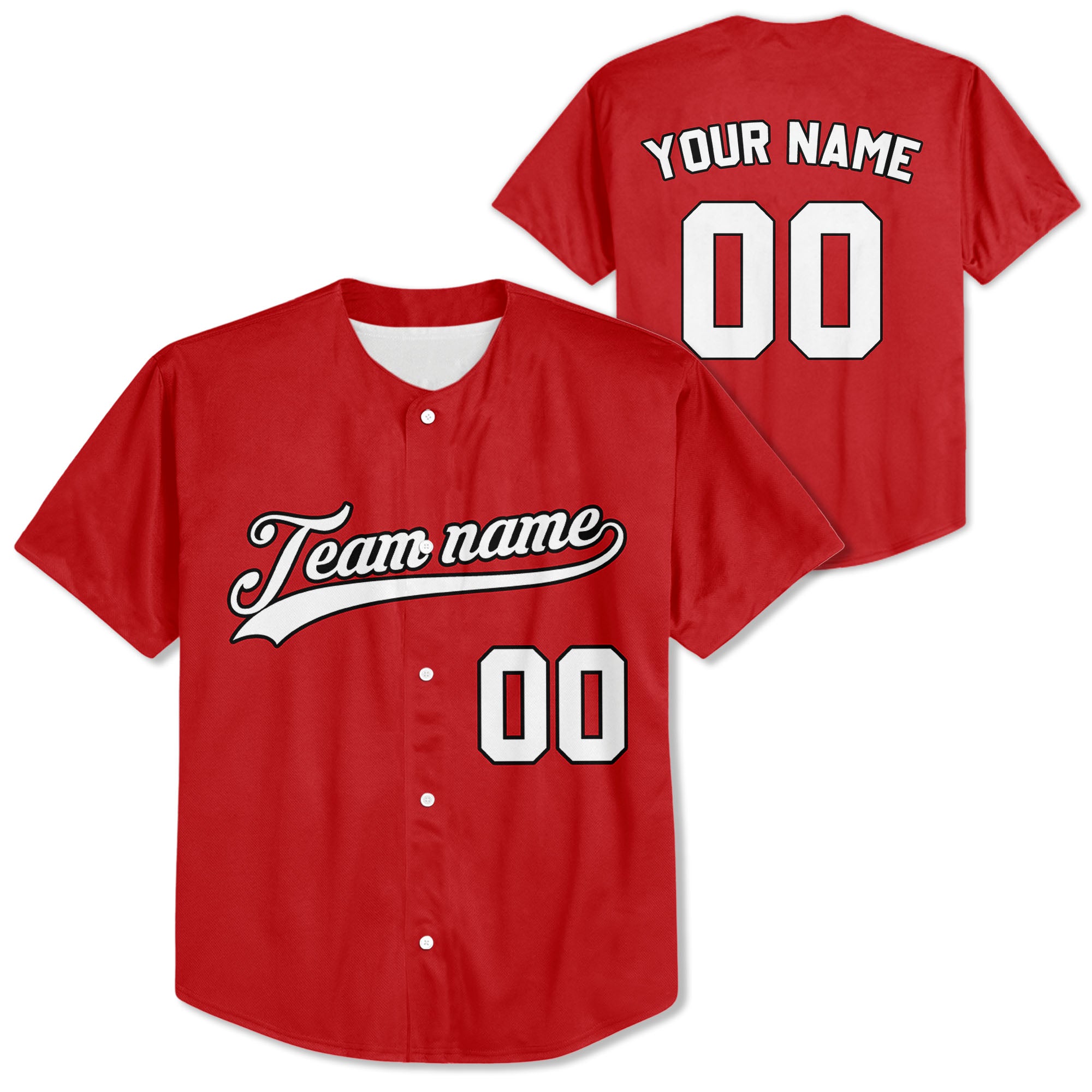 Custom-Red-White-Baseball-Jersey