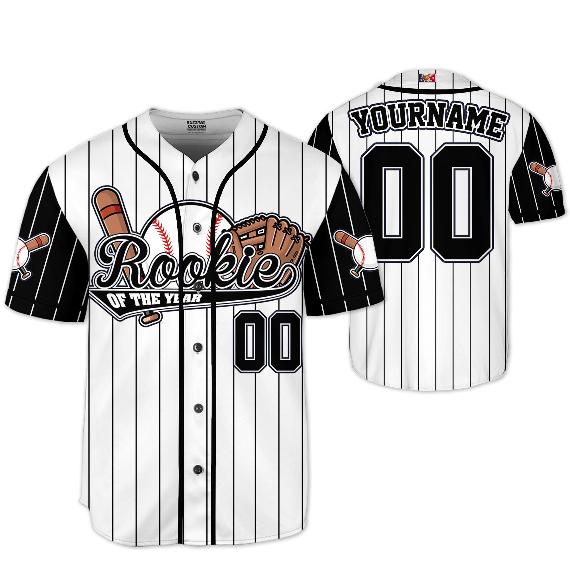 Custom Cool Rookie of the Year Pinstripe Simple Navy Kid Baseball Jersey I1