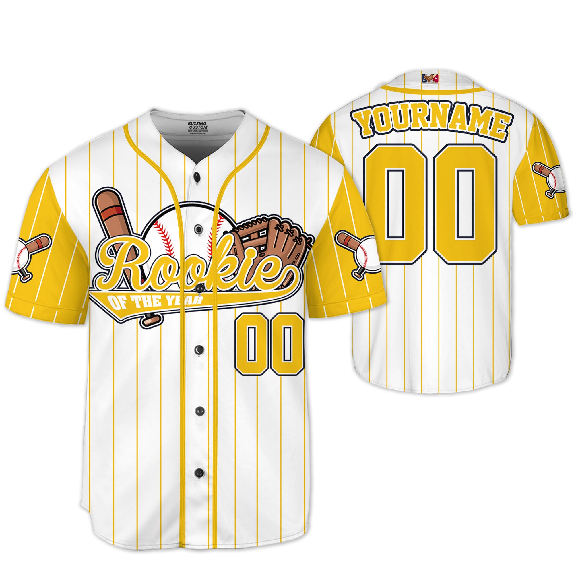 Custom Rookie of the Year Awesome Pinstripe Simple Green Kid Baseball Jersey