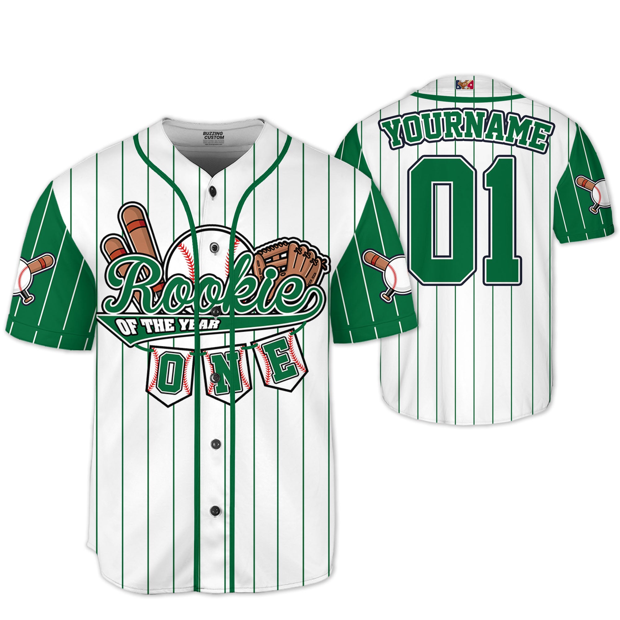 Custom Rookie of the Year Awesome Pinstripe Simple Red Kid Baseball Jersey