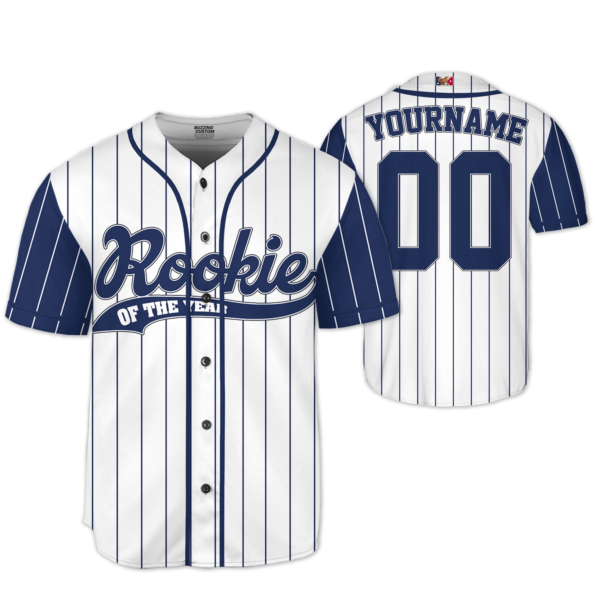 Custom Rookie of the Year Birthday Pinstripe Simple Yellow Kid Baseball Jersey