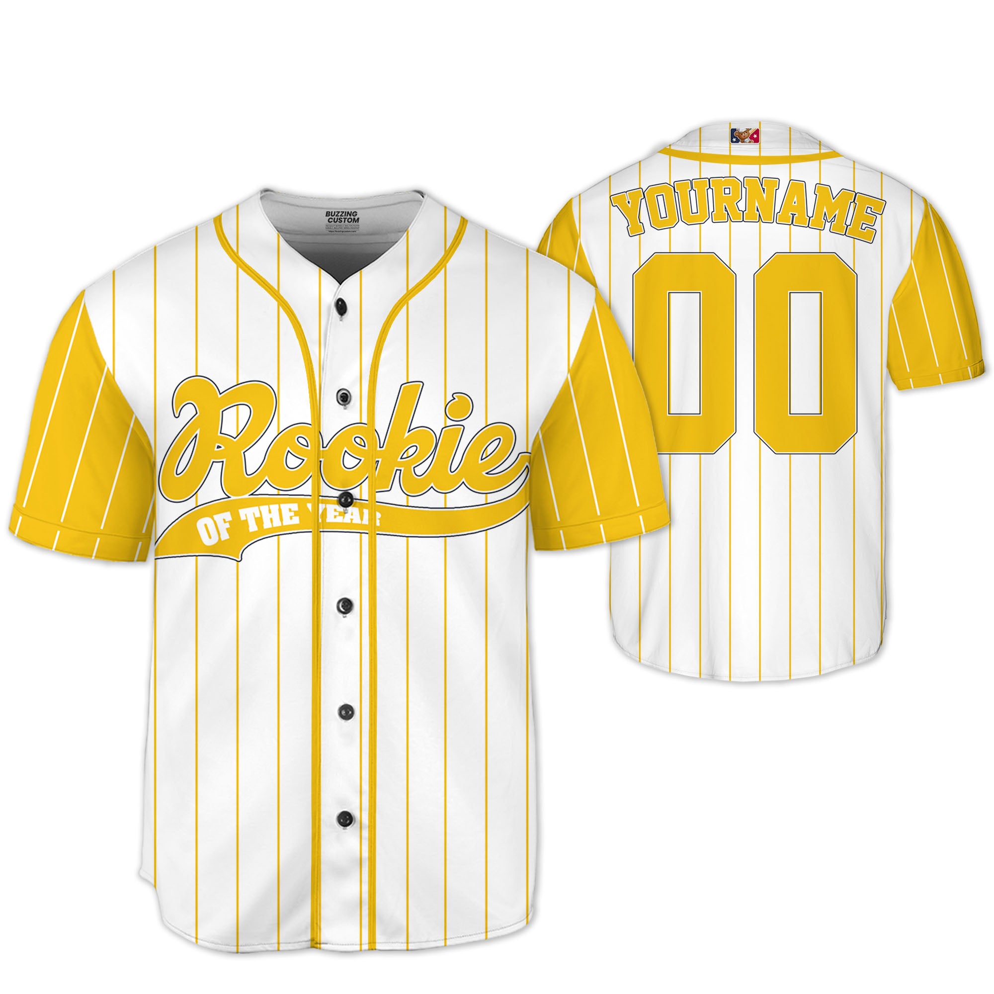Custom Rookie of the Year Pinstripe Simple Green Kid Baseball Jersey