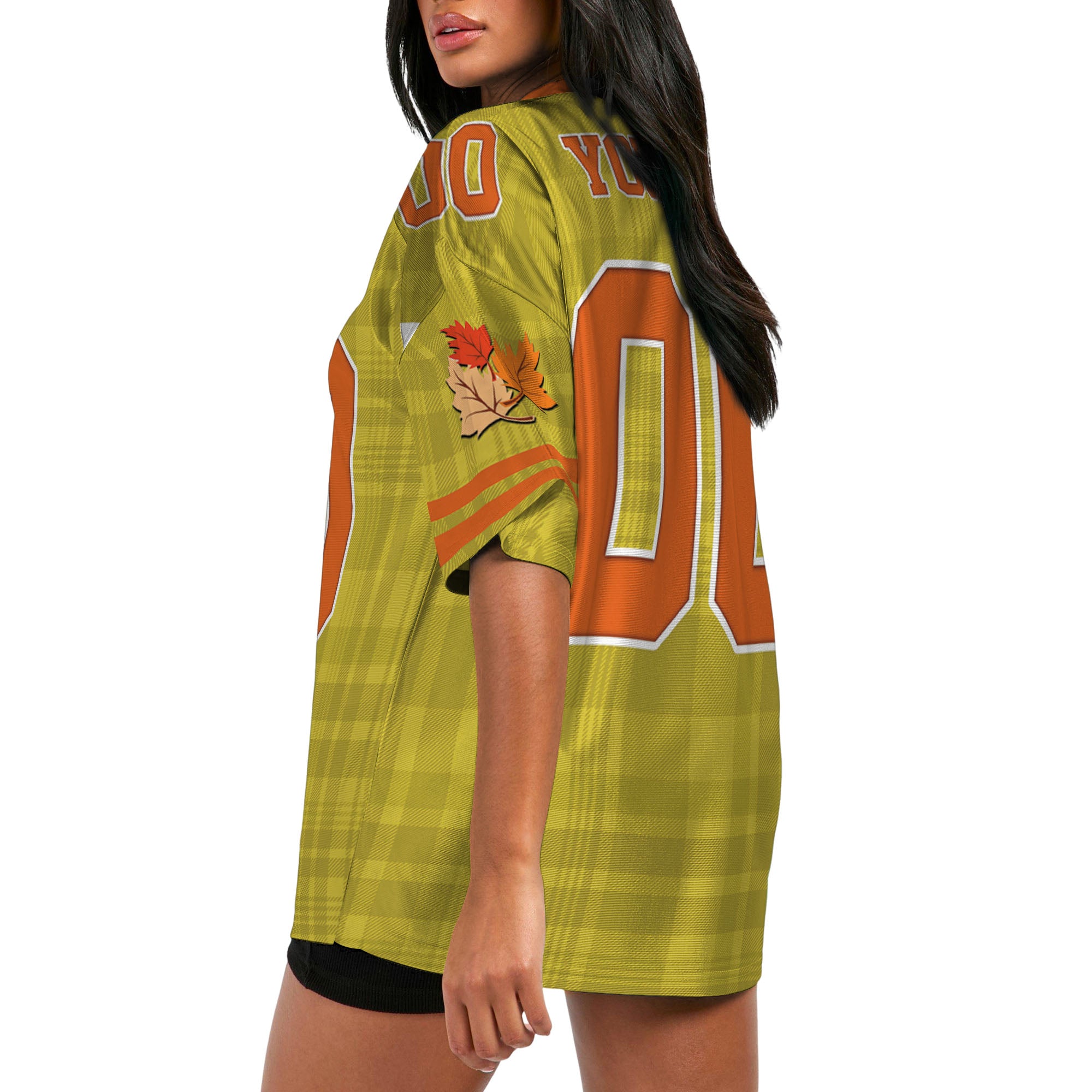 custom-thanksgiving-turkey-football-jersey-lime-green-tka88-3769