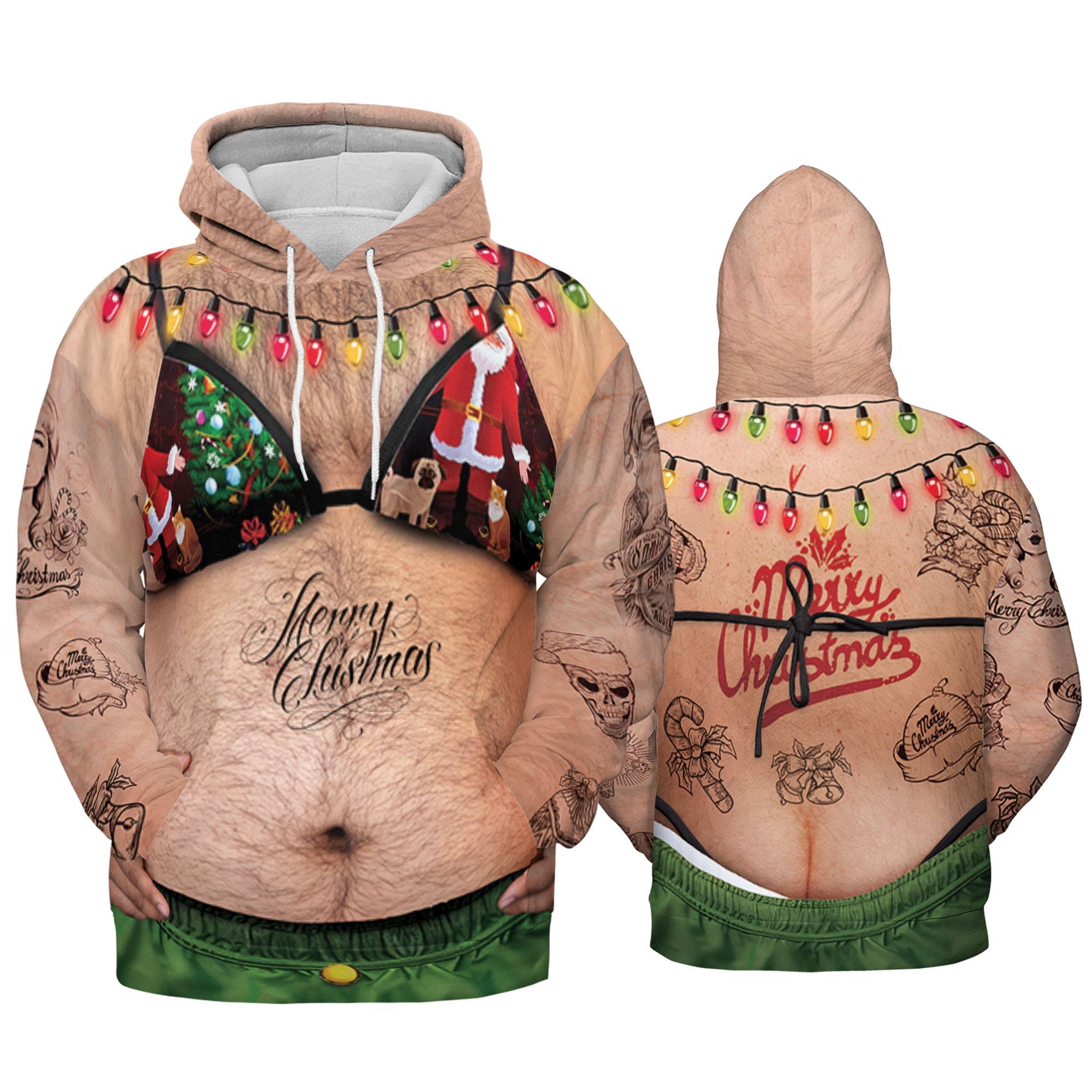 Custom Ugly Hairy Fat Bikini Funny Shirt Cosplay TKA34