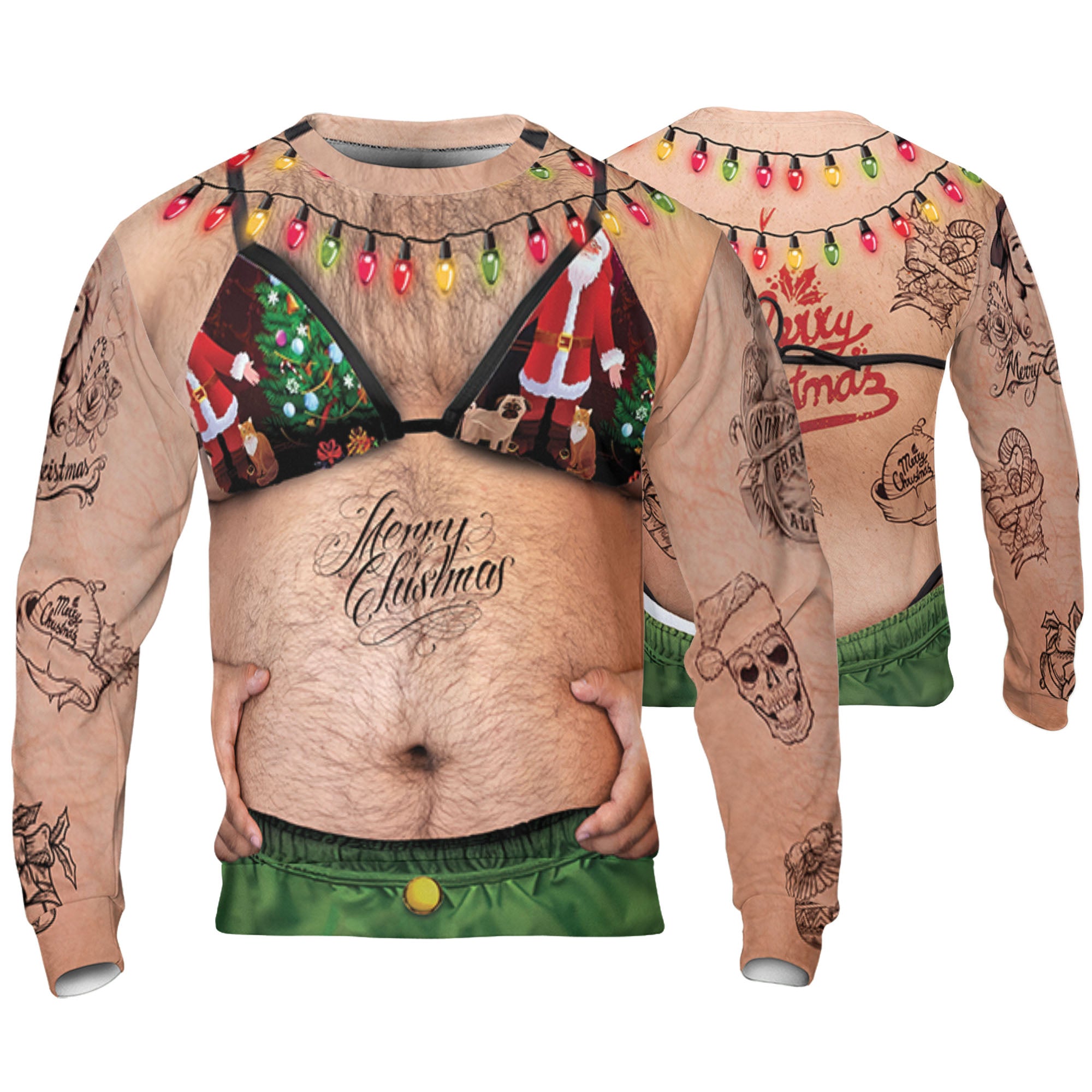 Custom Ugly Hairy Fat Bikini Funny Shirt Cosplay TKA34