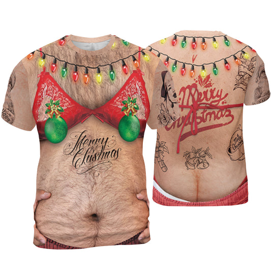 Custom Ugly Hairy Fat Man Funny Shirt Cosplay TKA34